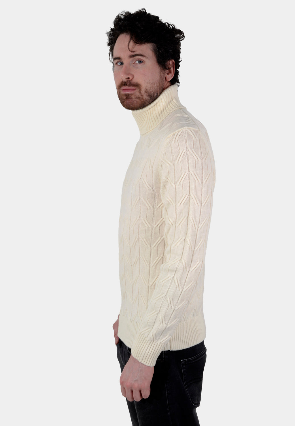 SWETER BOGGI BLANCO HUESO LANA T-L (23A014702)