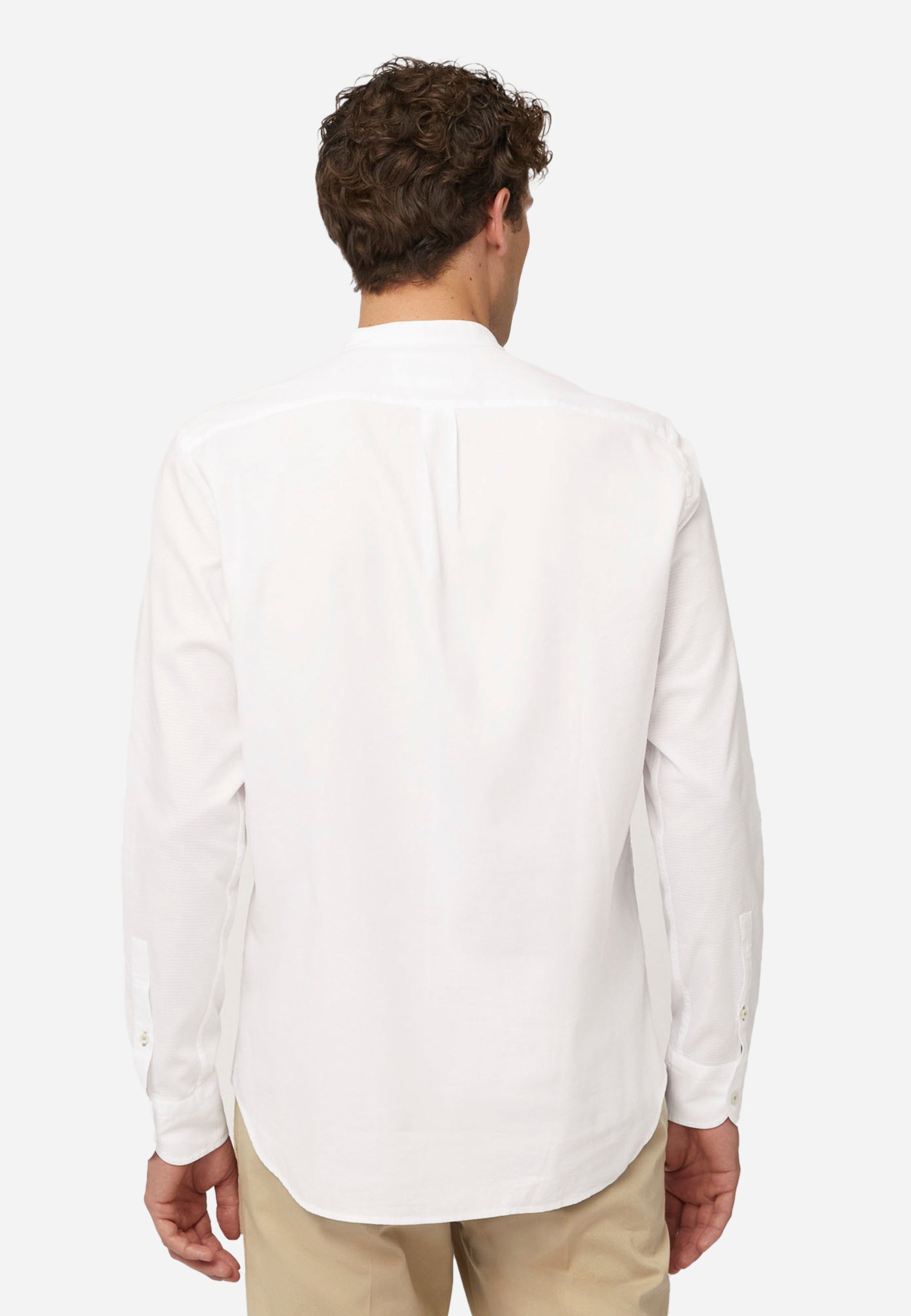Camisa Blanca Cuello Mao H&B