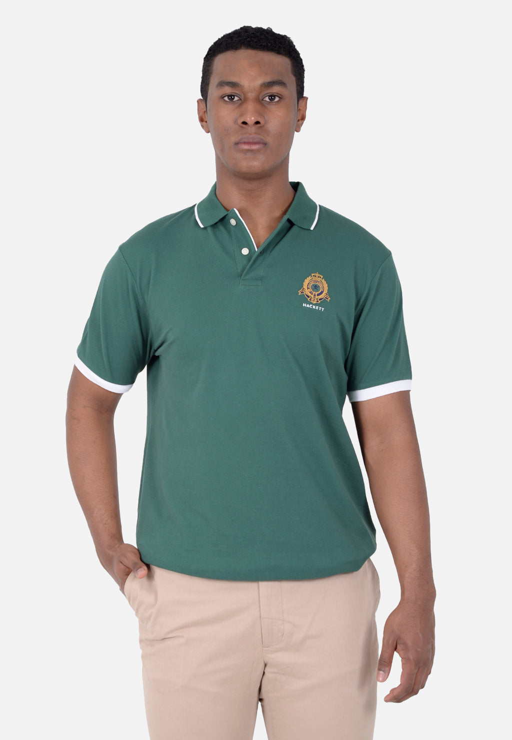 CAMISETA POLO HACKETT LONDON VERDE ALGODON (HM563261-665)
