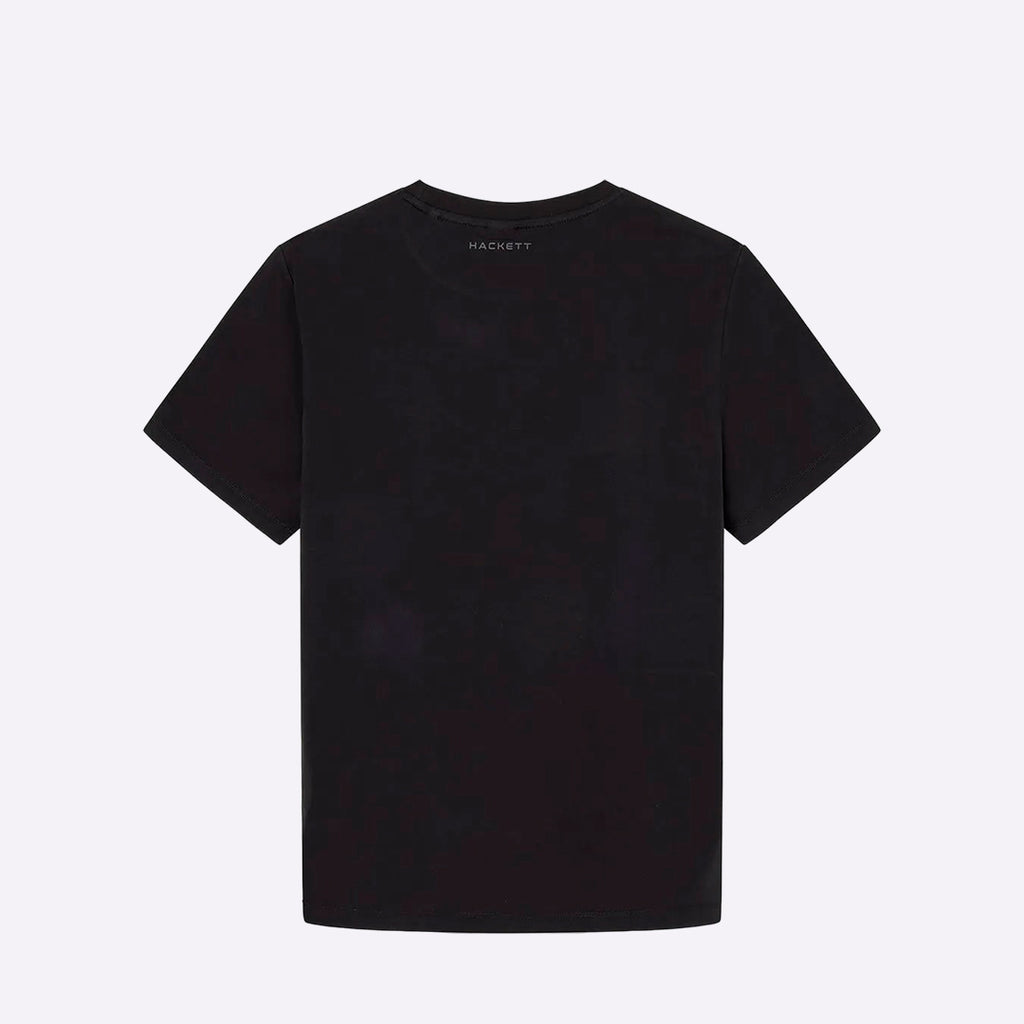 Camiseta T-shirt Negra  con Logo en Relieve H.L.