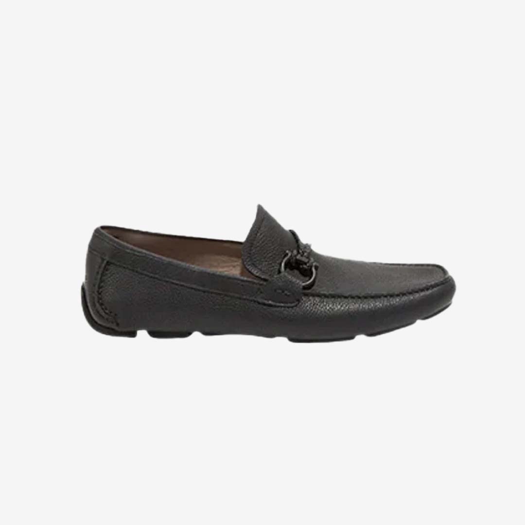 ZAPATO FERRAGAMO NEGRO CUERO (713330-FRONT4)