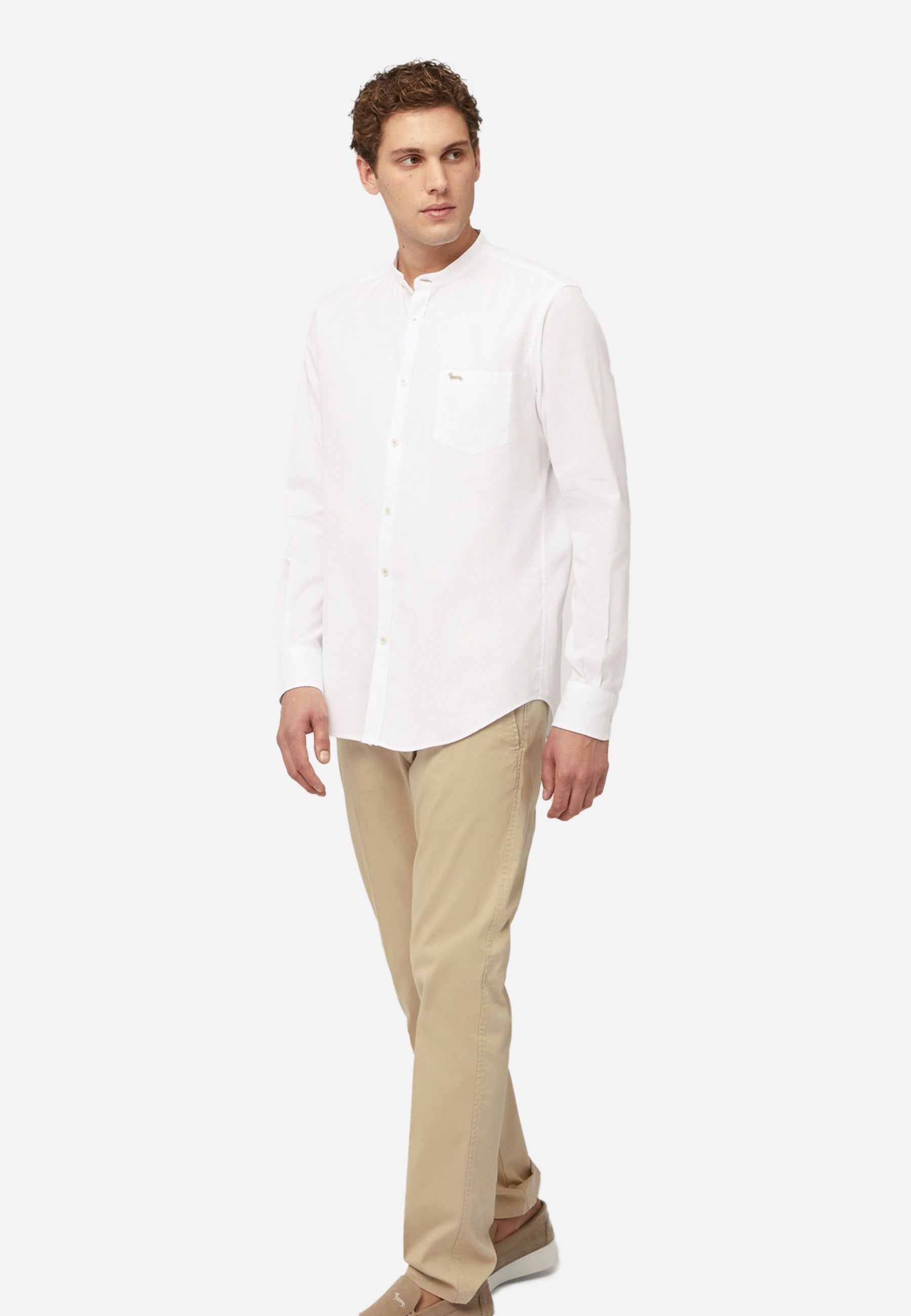 Camisa Blanca Cuello Mao H&B