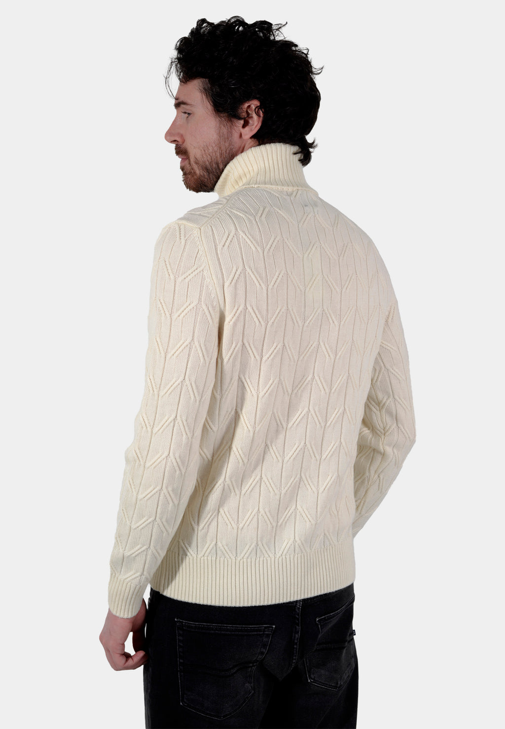 SWETER BOGGI BLANCO HUESO LANA T-L (23A014702)