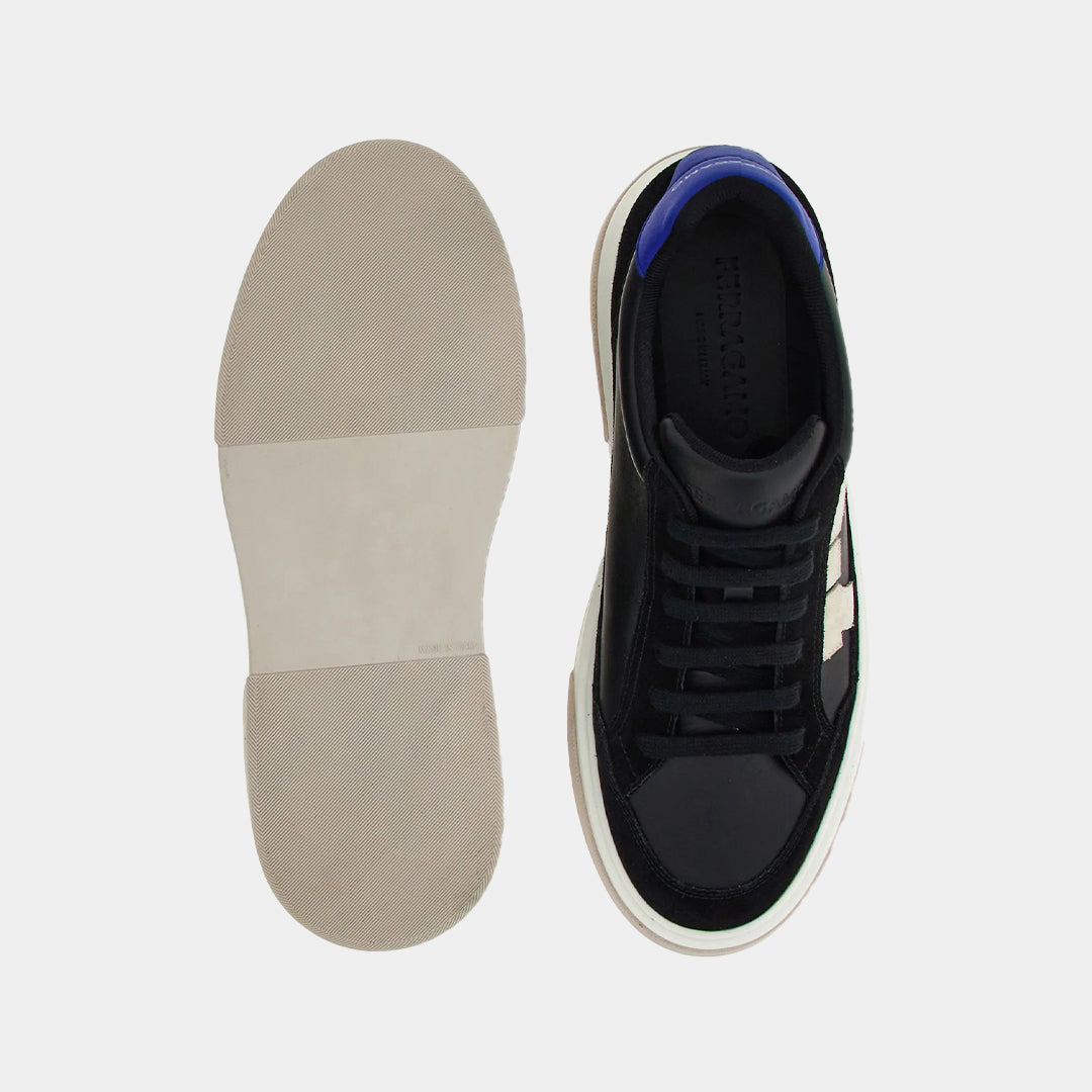 Tenis Cassina Gancini Outline Negro/Azul S.F.