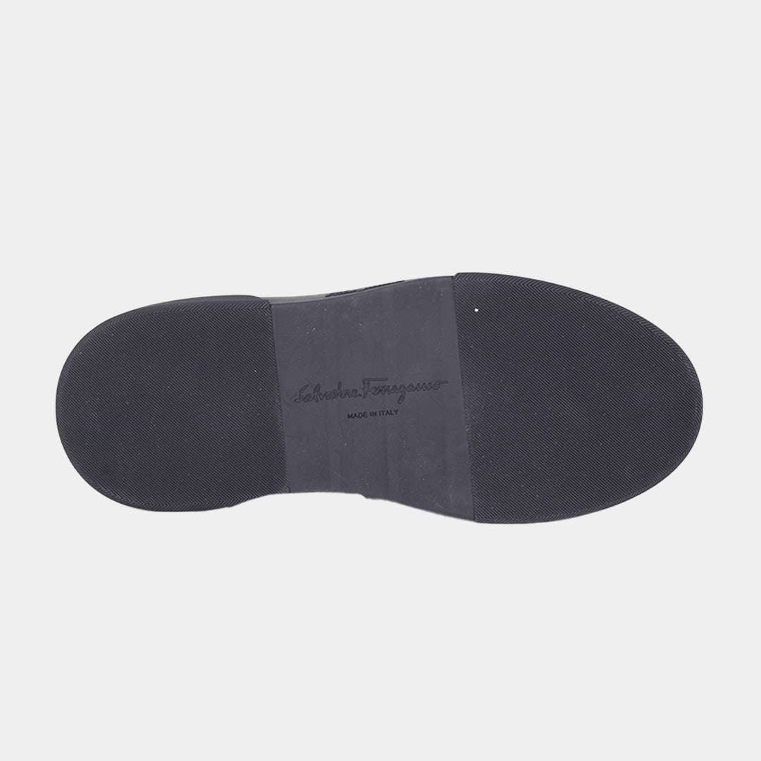 Tenis Dama en Cuero Negro/Verde S.F.