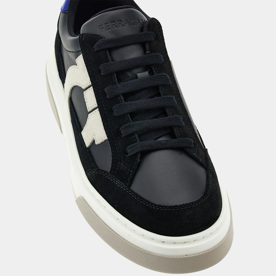 Tenis Cassina Gancini Outline Negro/Azul S.F.