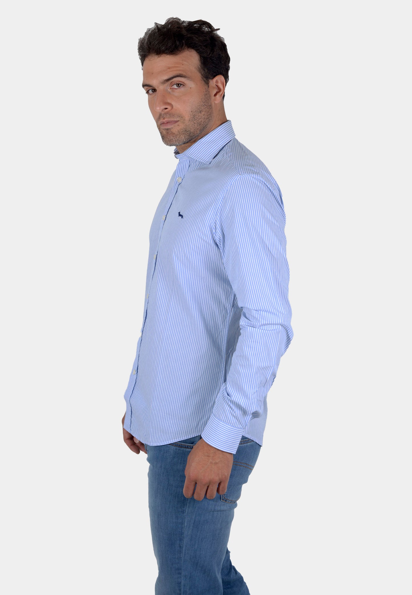 CAMISA SPORT HARMONT & BLAINE AZUL RYAS V ALGODN (CNJ012011468-810)