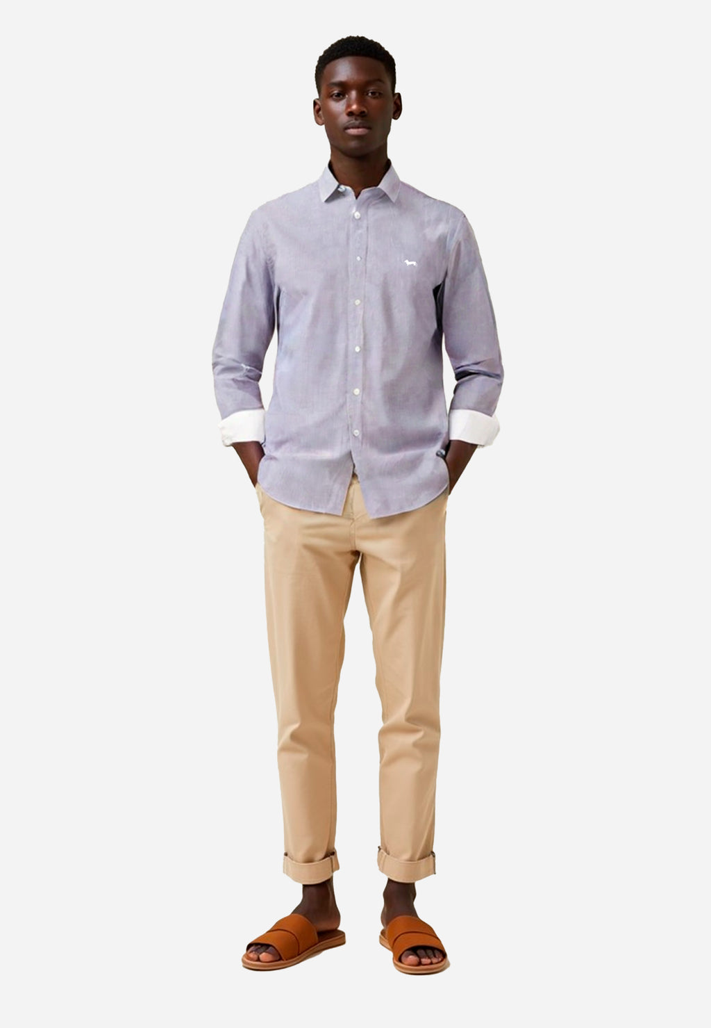 CAMISA SPORT HARMONT & BLAINE MORADO ALGODON (CNM011012978I-529)