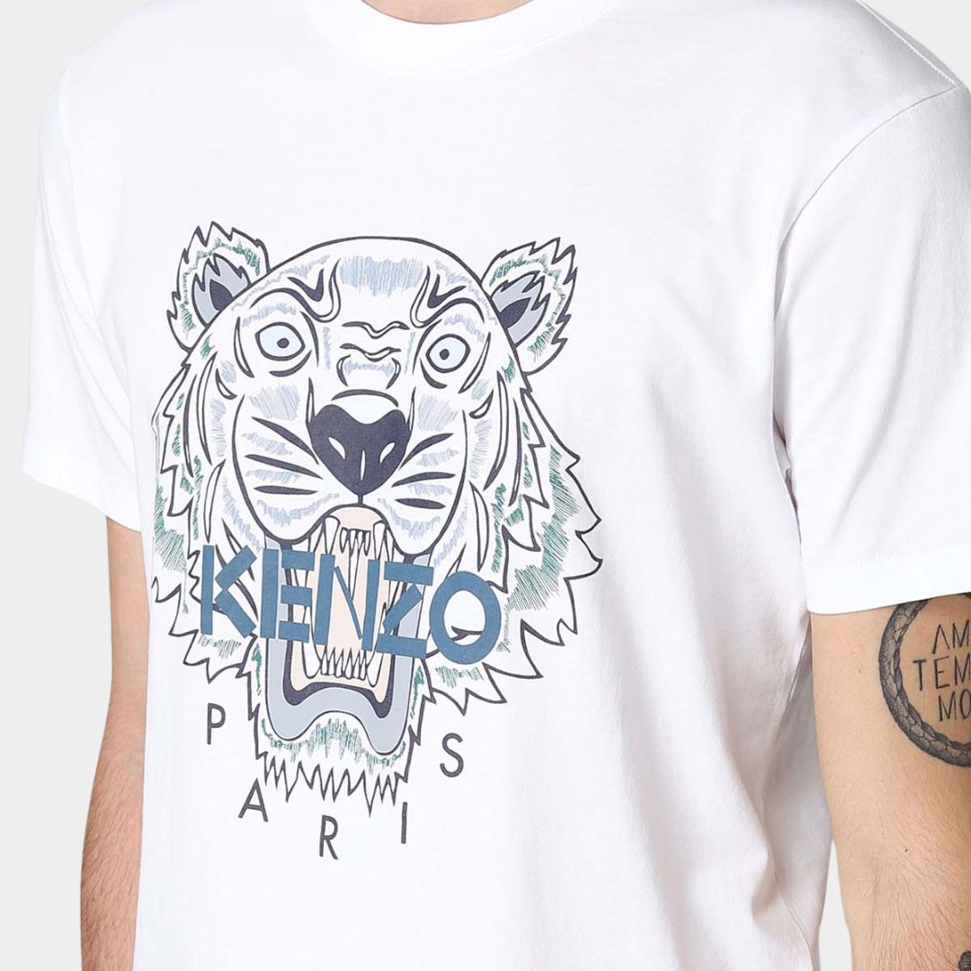 CAMISETA-TSHIRT KENZO CABALLERO BLANCO ALGODON (FC65TS0204YL-01B)