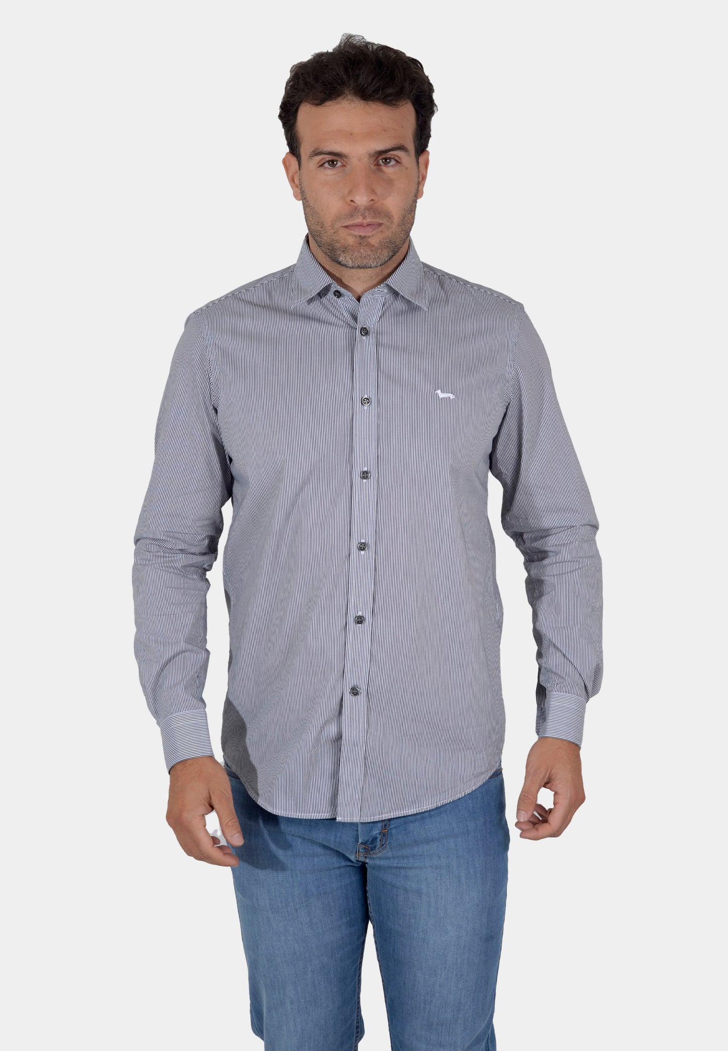 CAMISA SPORT HARMONT & BLAINE NEGRO RYAS ALGODON (CNK001008773N-999)