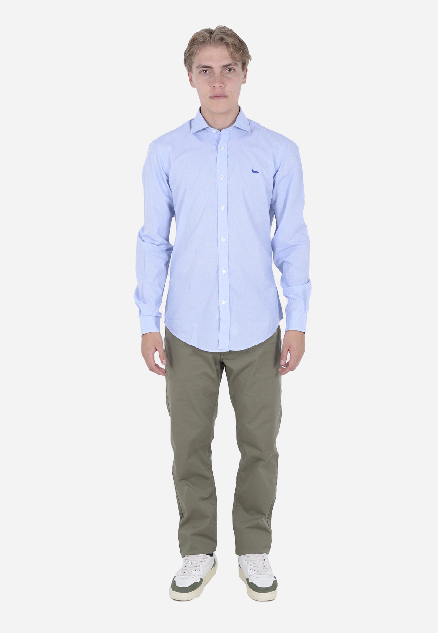 CAMISA HARMOT&BLAINE AZUL ALGOD (CNL001012814I-849)