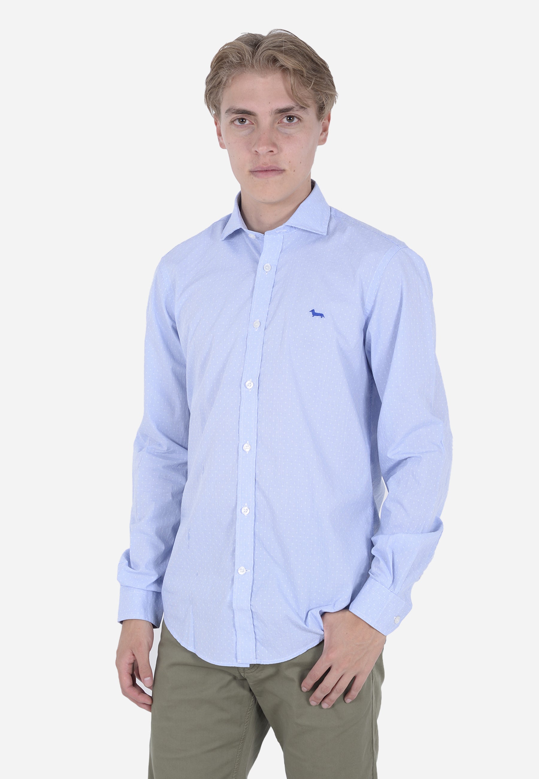 Camisa Celeste Clásica Hombre H&B