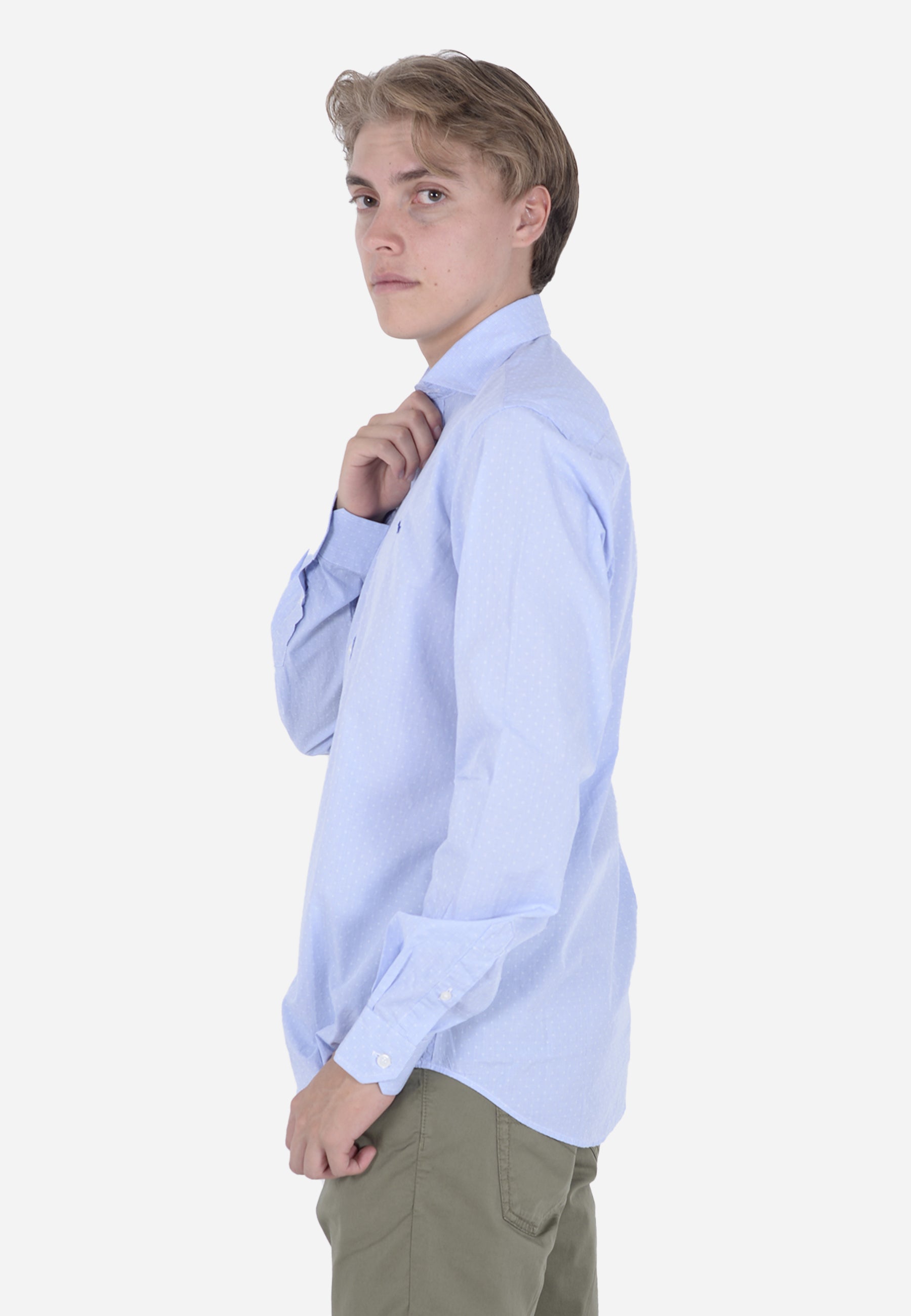 Camisa Celeste Clásica Hombre H&B