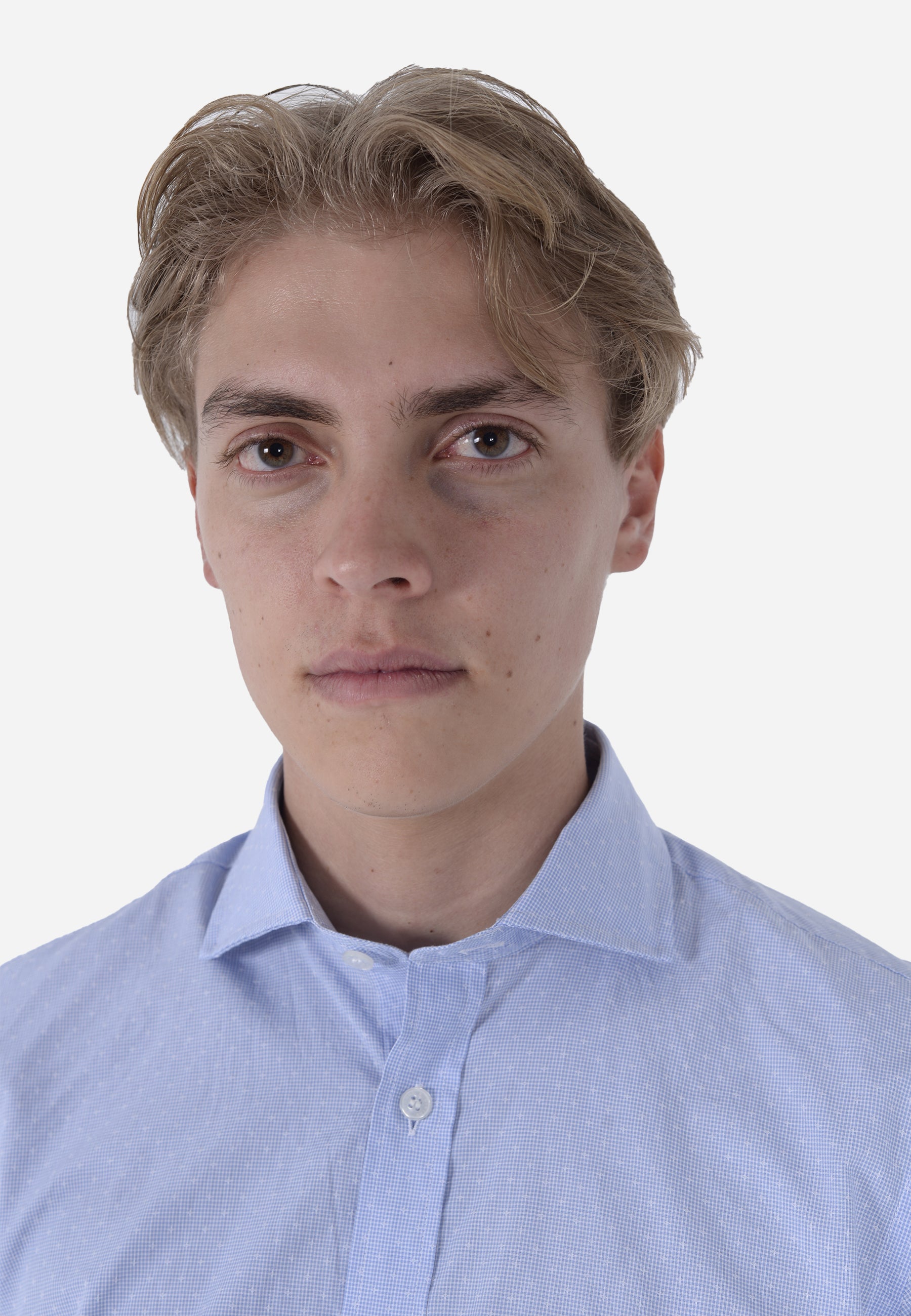 Camisa Celeste Clásica Hombre H&B