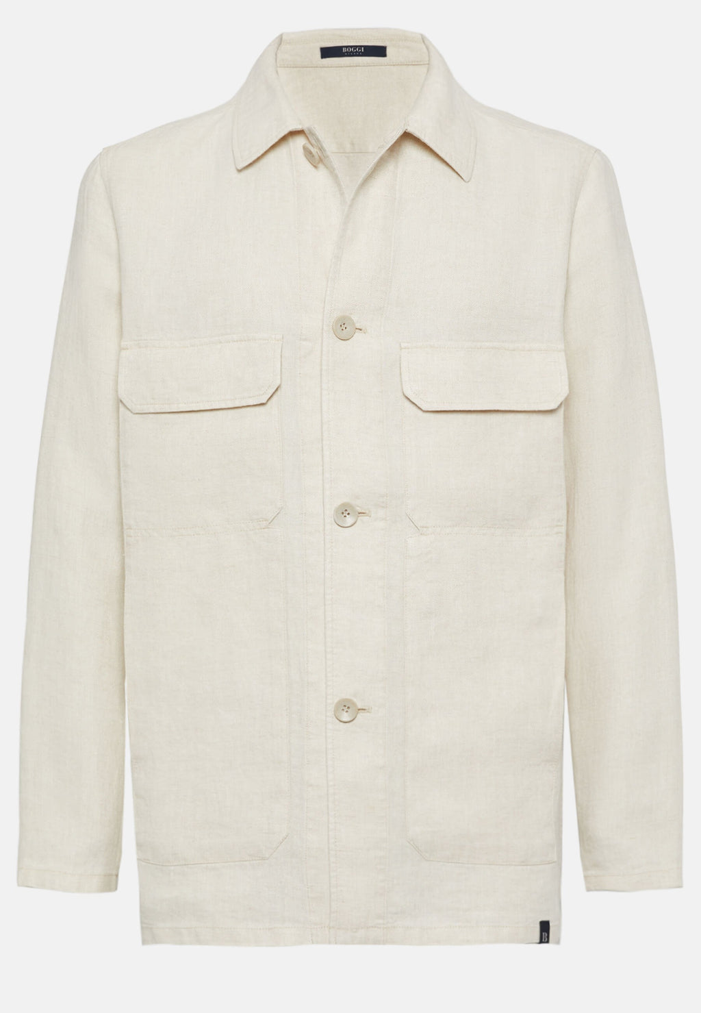 CHAQUETA BOGGI BEIGE LINO (24P052101)