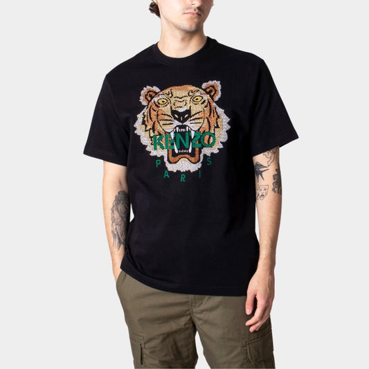 CAMISETA-TSHIRT KENZO CABALLERO NEGRO ALGODON T-M (FC65TS2404YE-99)