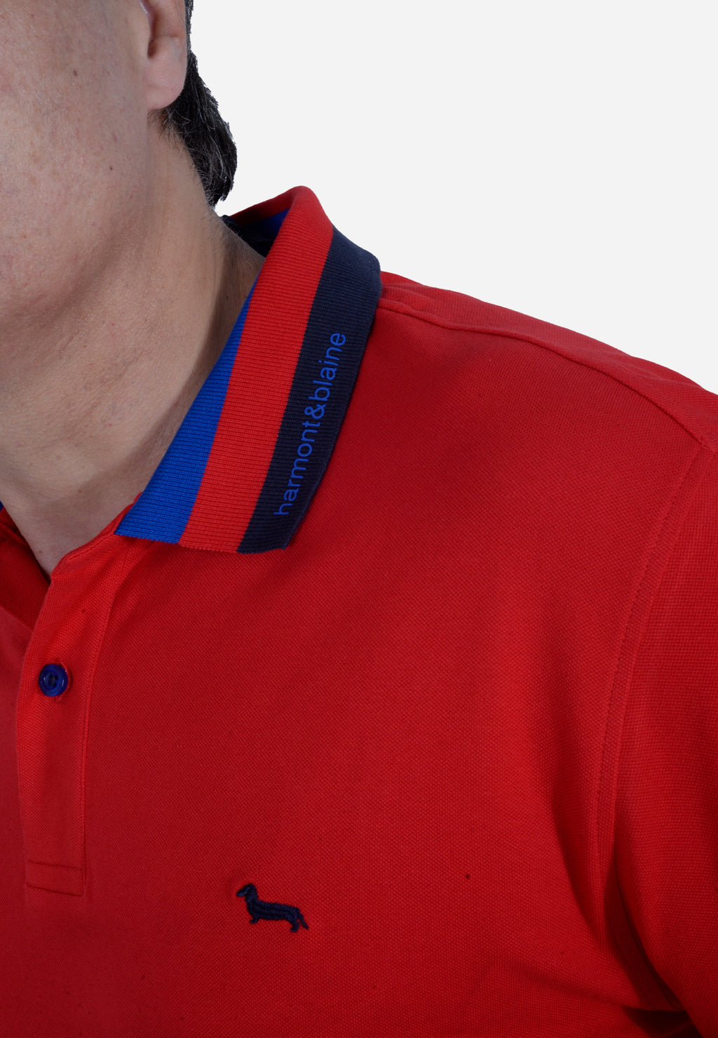 CAMISETA POLO HARMONT & BLAINE ROJO ALGODÓN (LRL390020862-501)