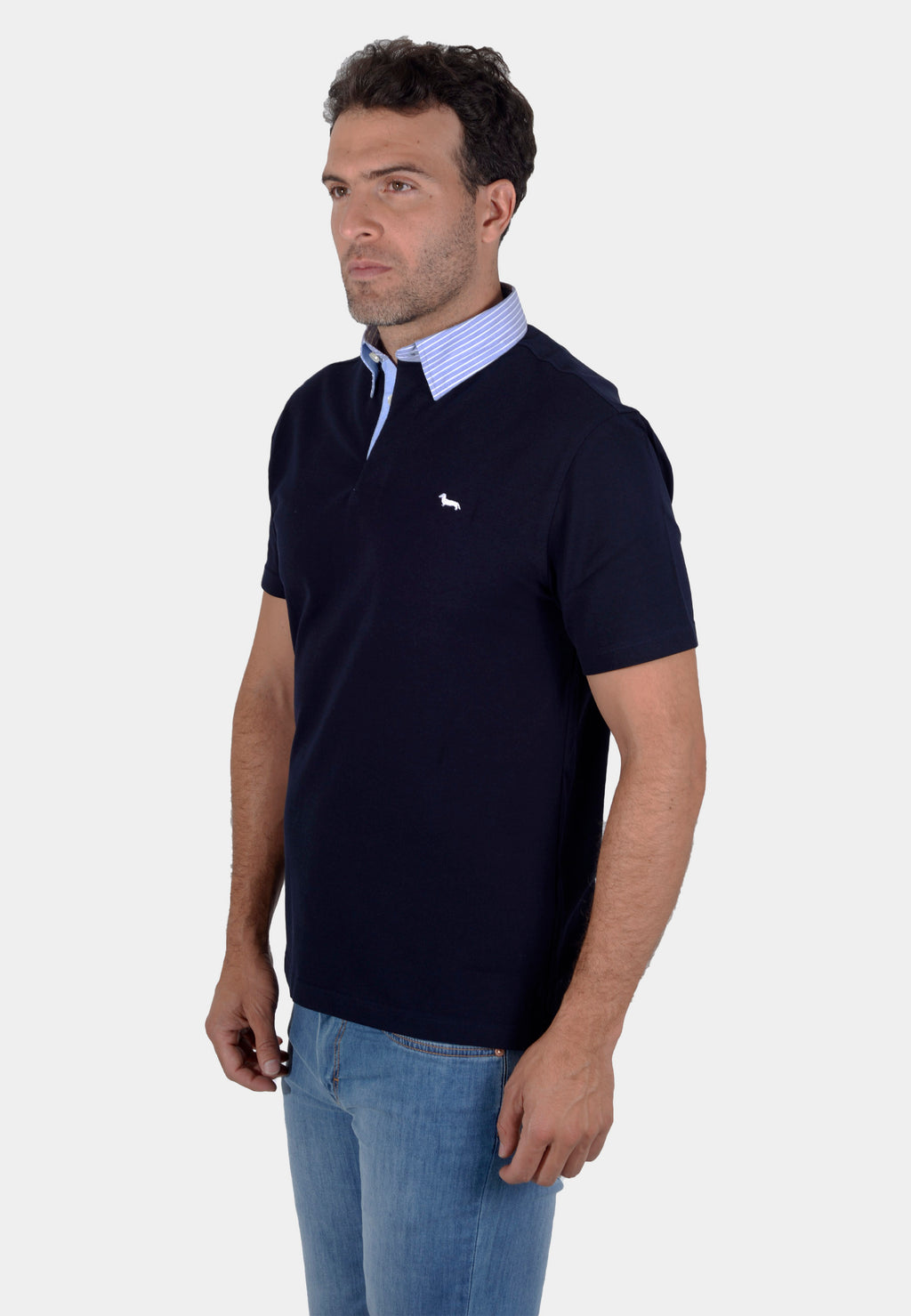 CAMISETA POLO HARMONT & BLAINE AZUL ALGODON (LRK003020746S05-801)