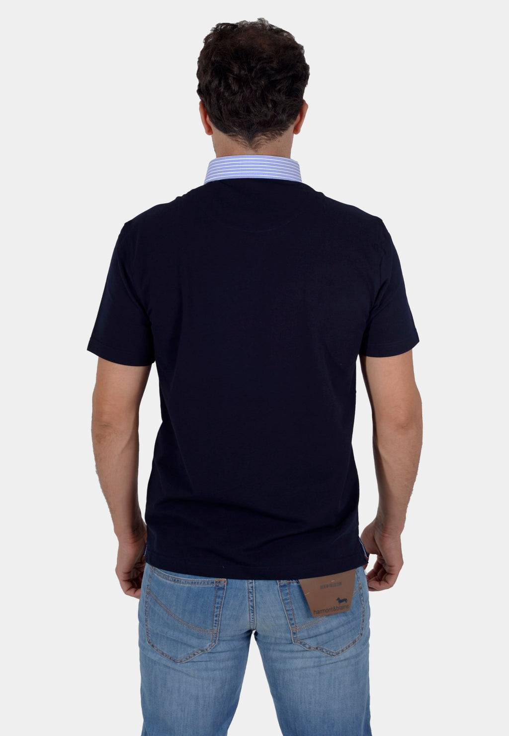 CAMISETA POLO HARMONT & BLAINE AZUL ALGODON (LRK003020746S05-801)
