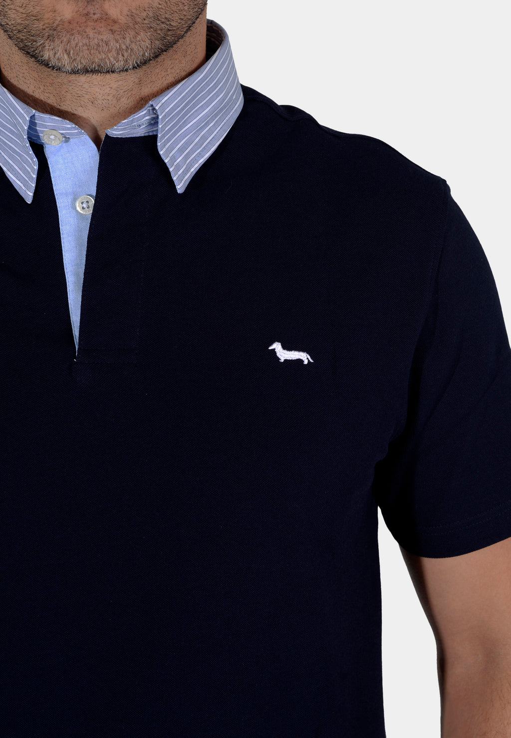 CAMISETA POLO HARMONT & BLAINE AZUL ALGODON (LRK003020746S05-801)
