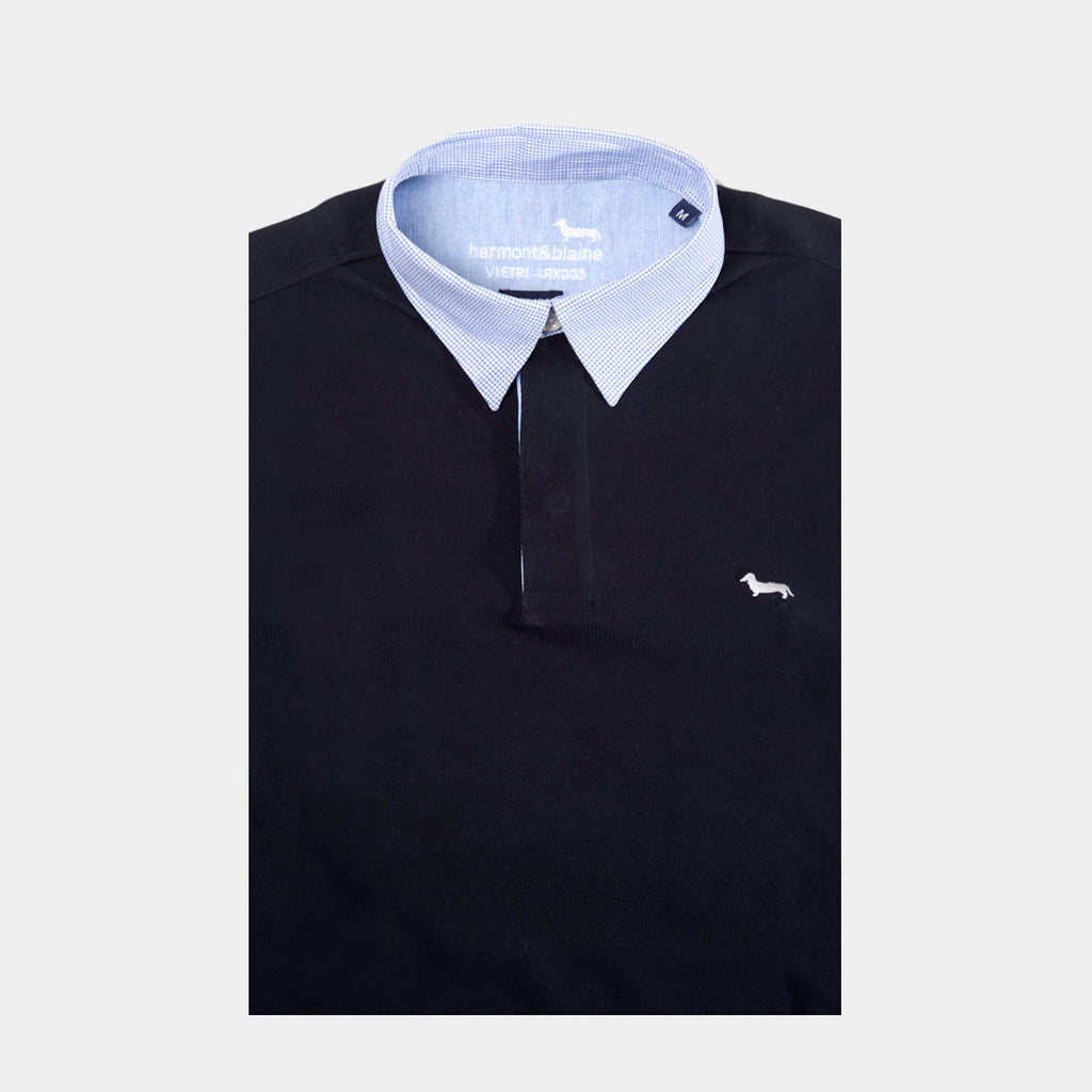 CAMISETA POLO HARMONT & BLAINE AZUL ALGODÓN (LRK003020746S10-801)