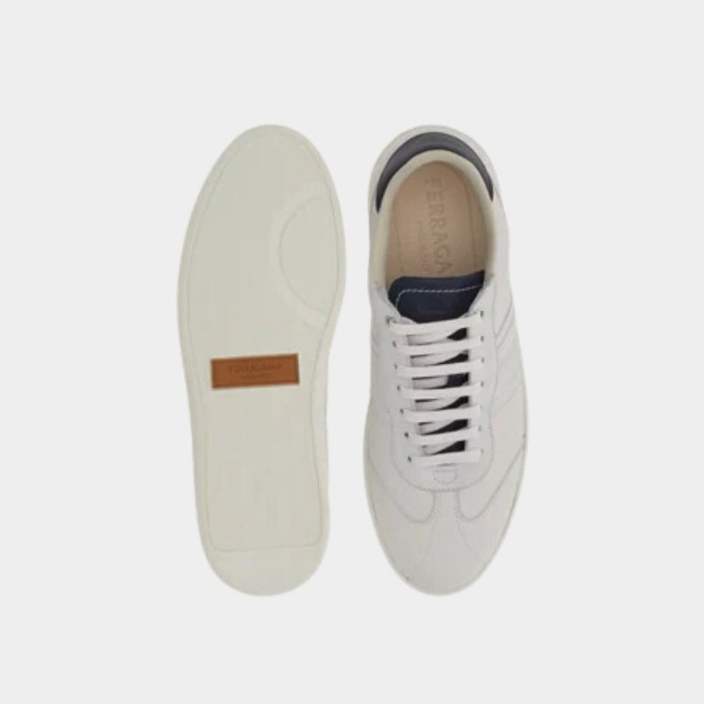 TENIS FERRAGAMO BLANCO CUERO (763468-ACHILLE 1)