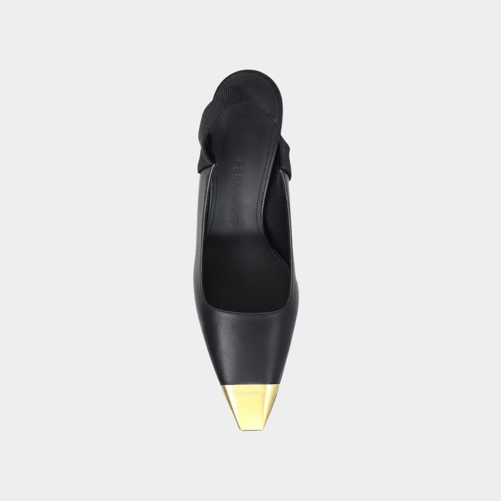 Zapato Dama Alto en Cuero Negro S.F.
