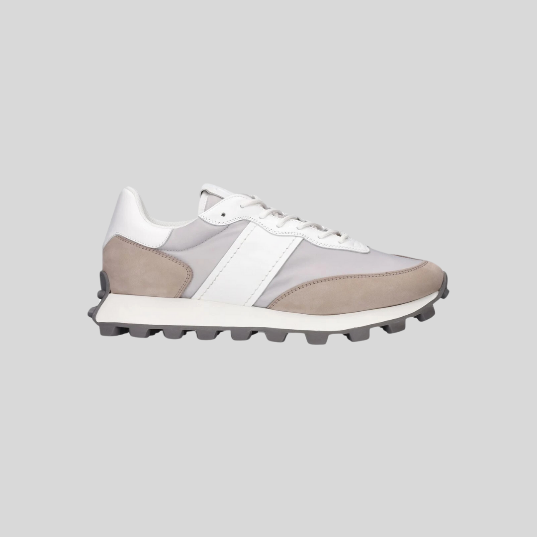 TENIS TOD'S CABALLERO GRIS/ BLANCO TEXTIL CUERO (XXM25K0FL90DQJBI24)