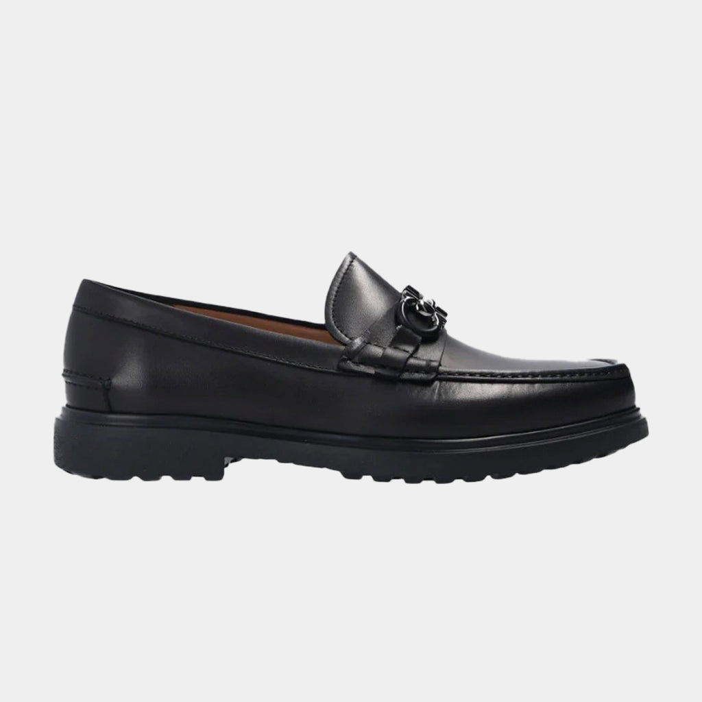 ZAPATO FERRAGAMO NEGRO CUERO (735190-READY)