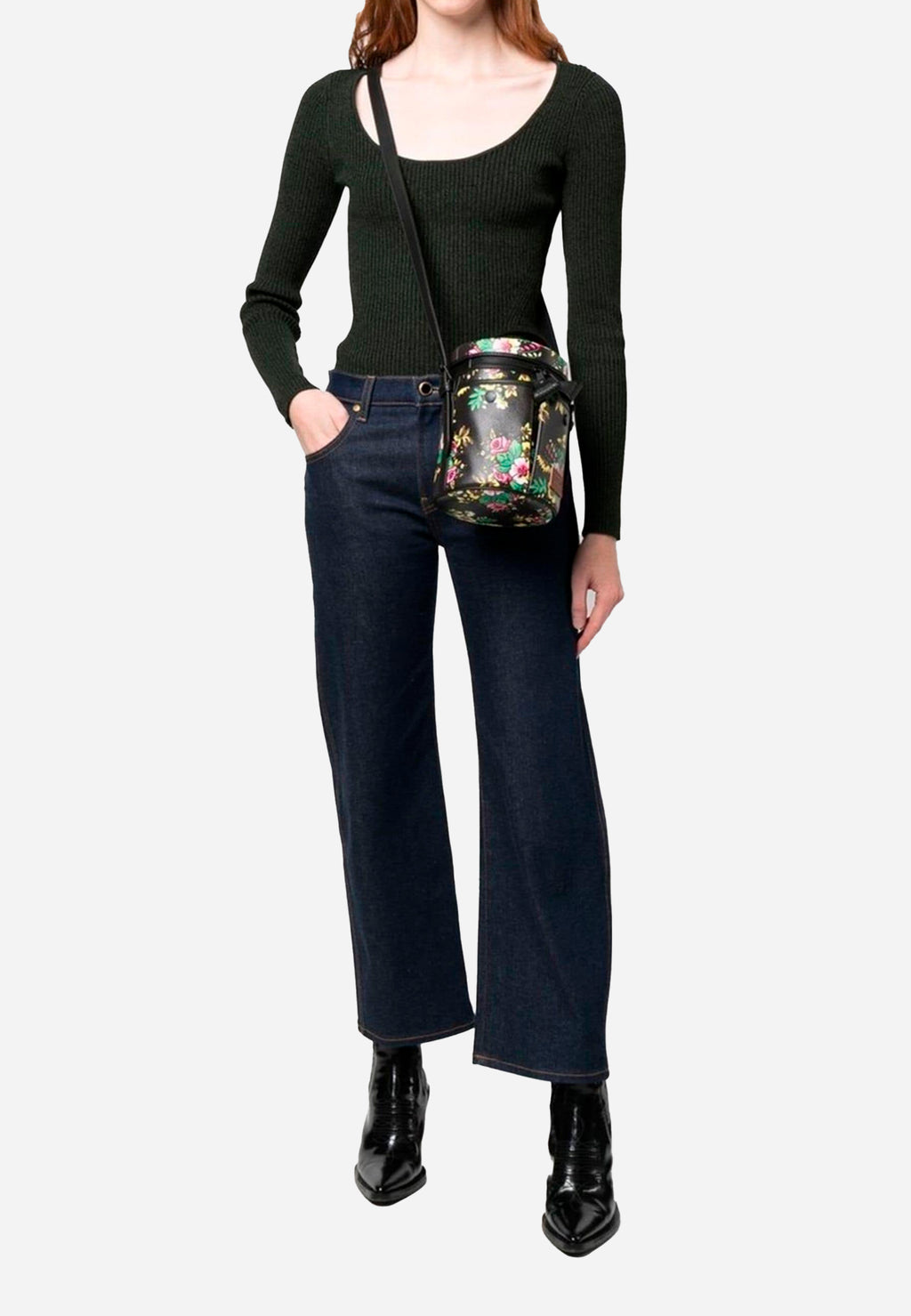 Bolso Dama Negro Estampado K.
