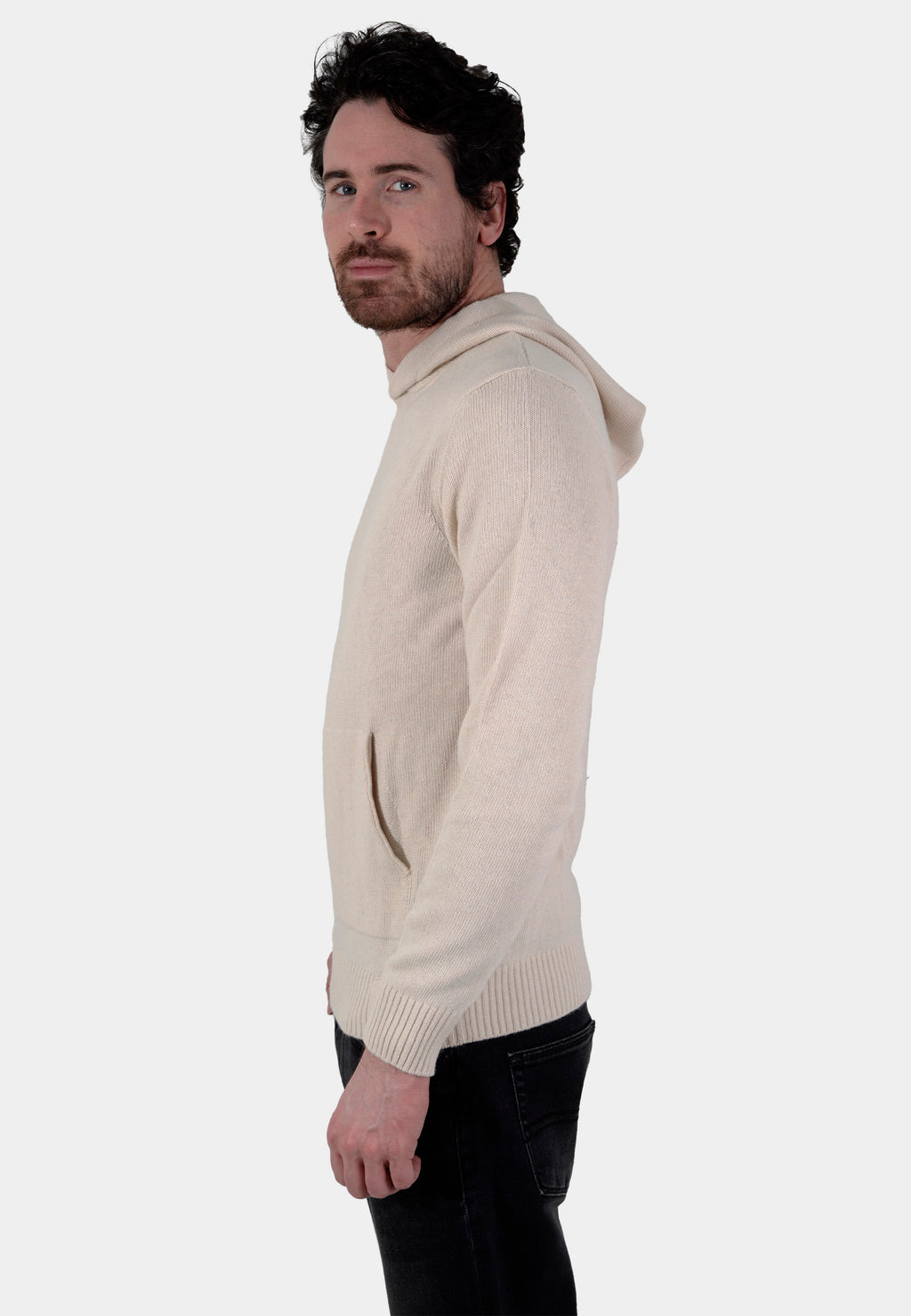 Suéter con Capucha Beige Hombre B.