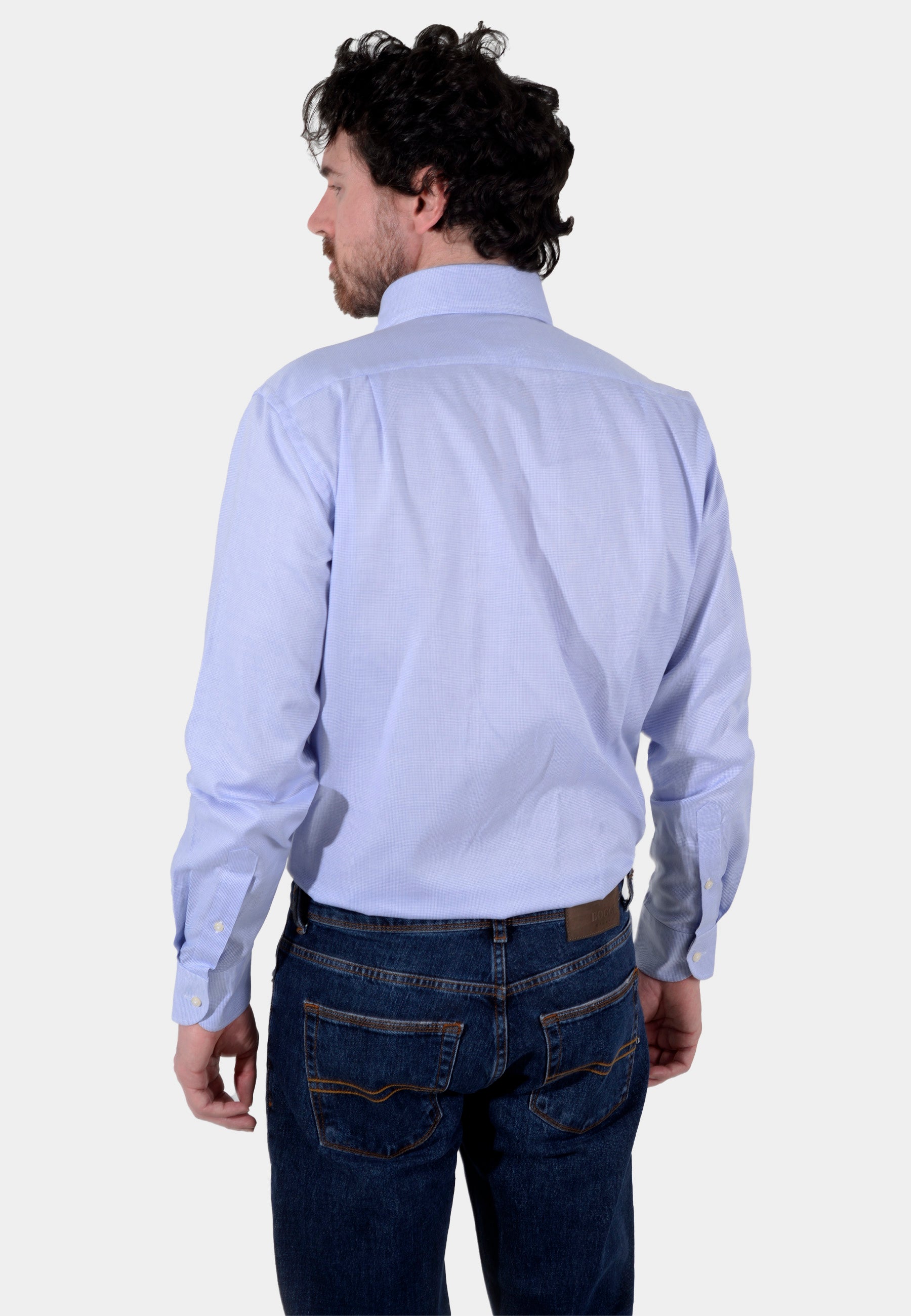 Camisa Azul Cielo Cuadros B.