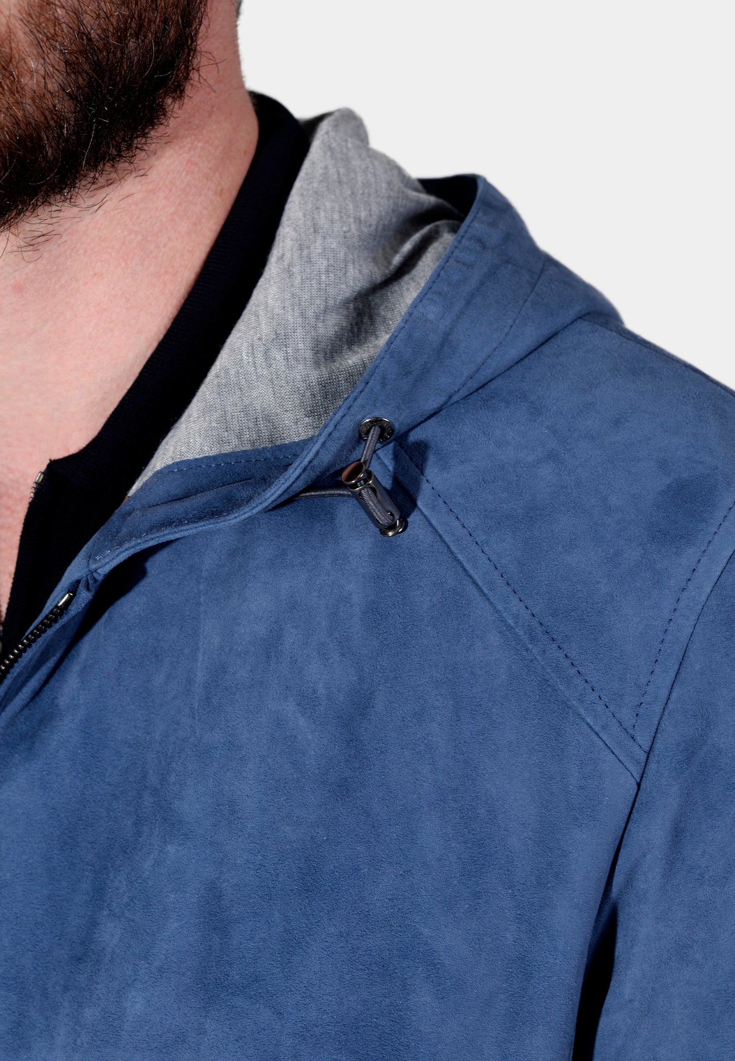 CHAQUETA PIEL CORNELIANI AZUL CUERO