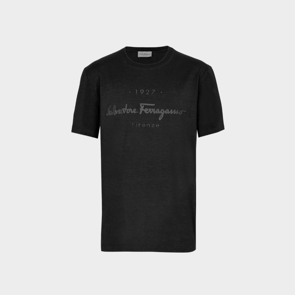 CAMISETA-TSHIRT FERRAGAMO NEGRO ALGODON (734897-120613)
