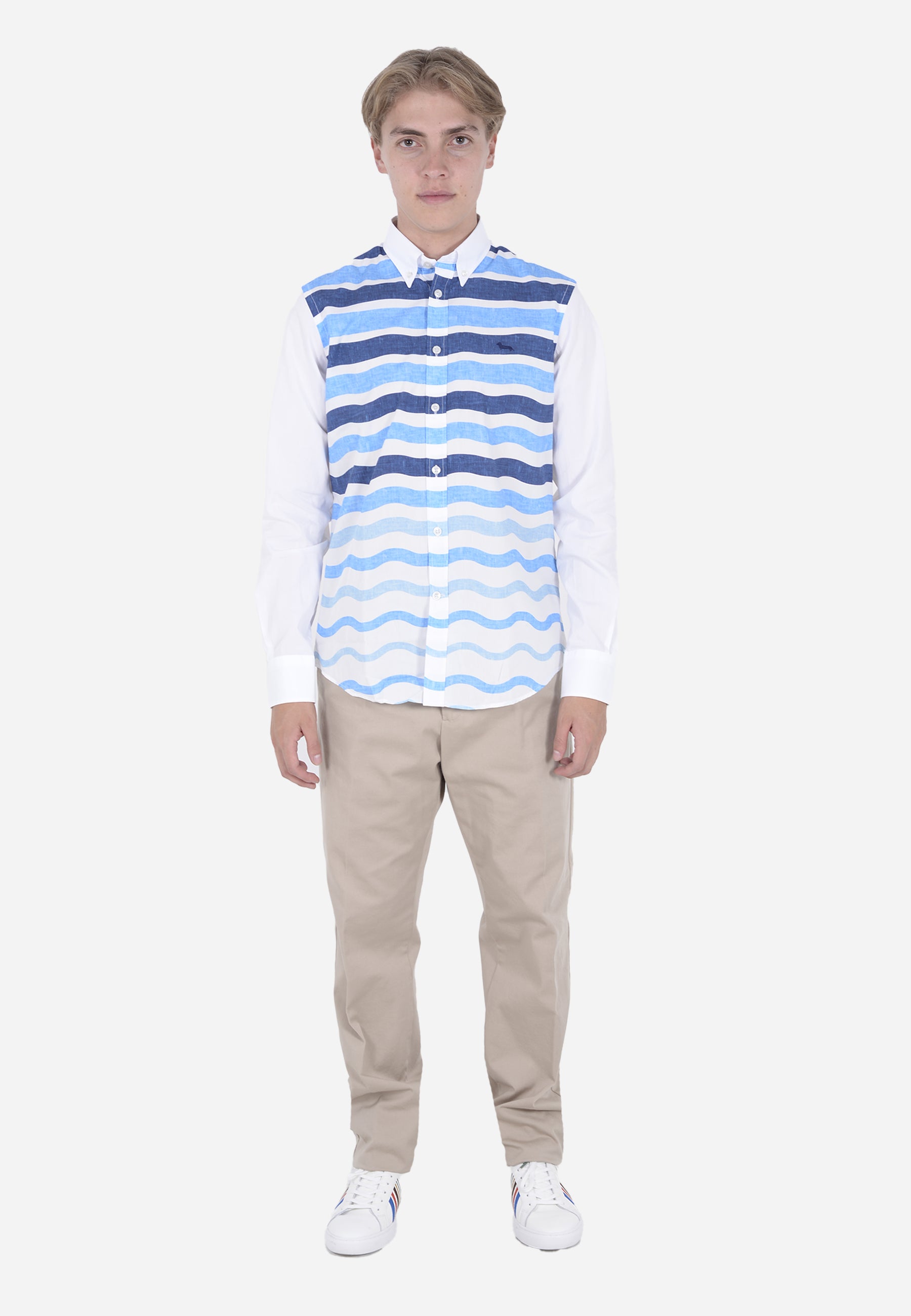 Camisa Hombre Diseño Degradado Marino H&B