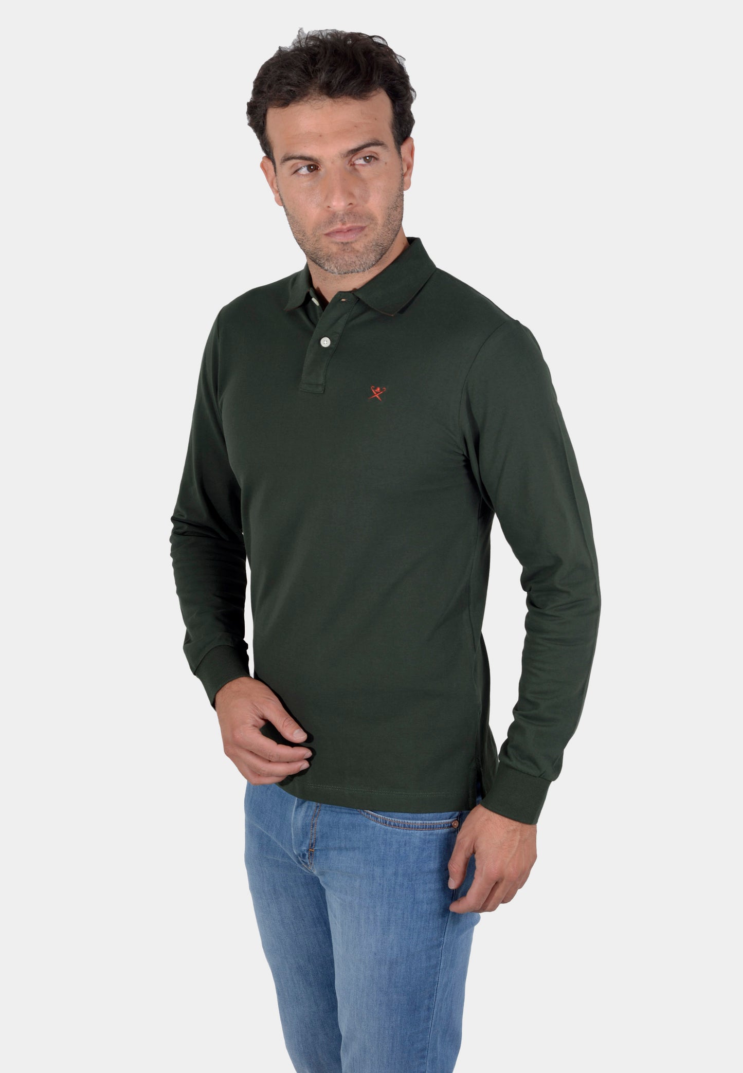 CAMISETA POLO HACKETT VERDE 100% COTTON (HM550887-675)