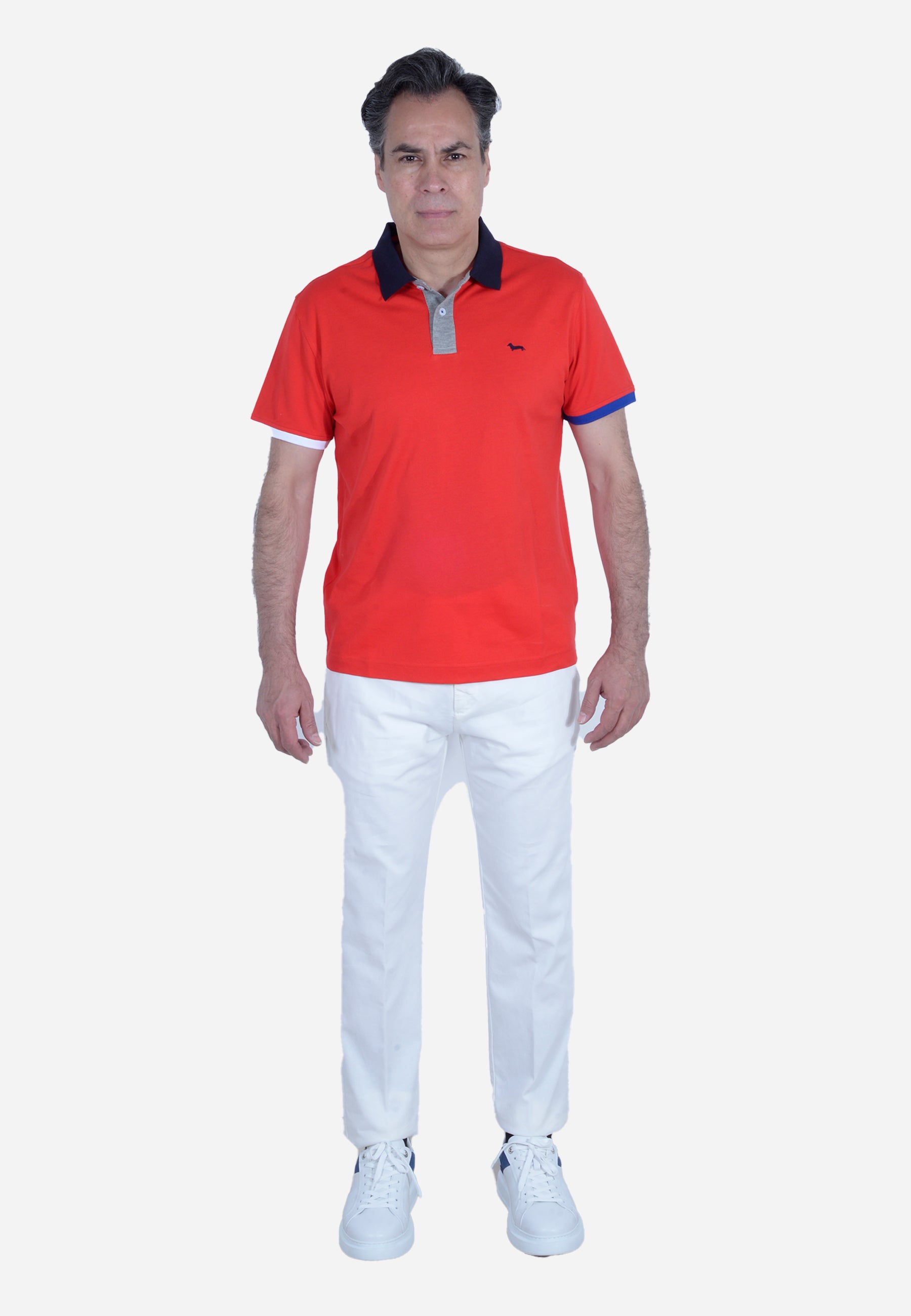 Camisa Polo Hombre Roja Con Su Logo H&B