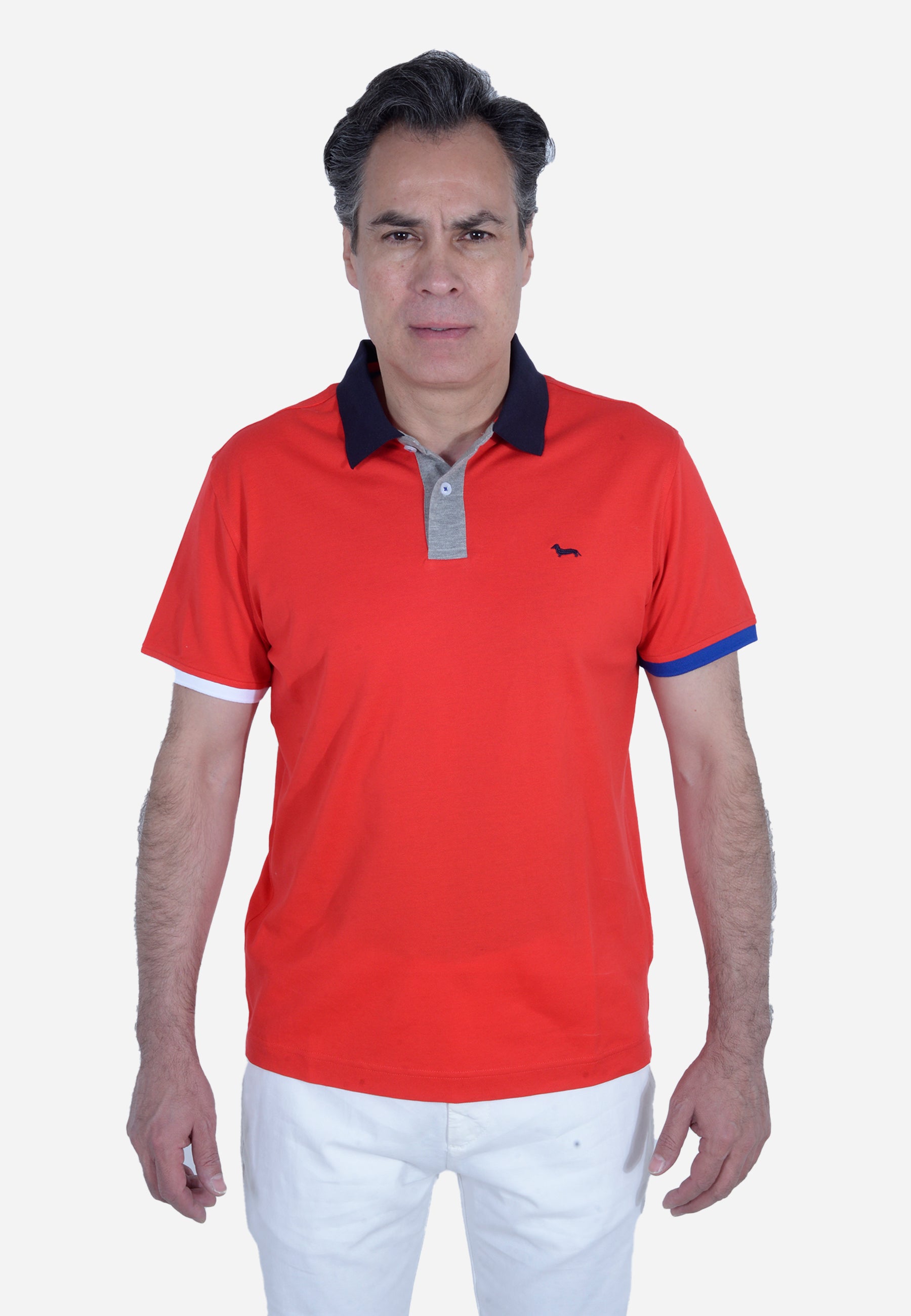 Camisa Polo Hombre Roja Con Su Logo H&B