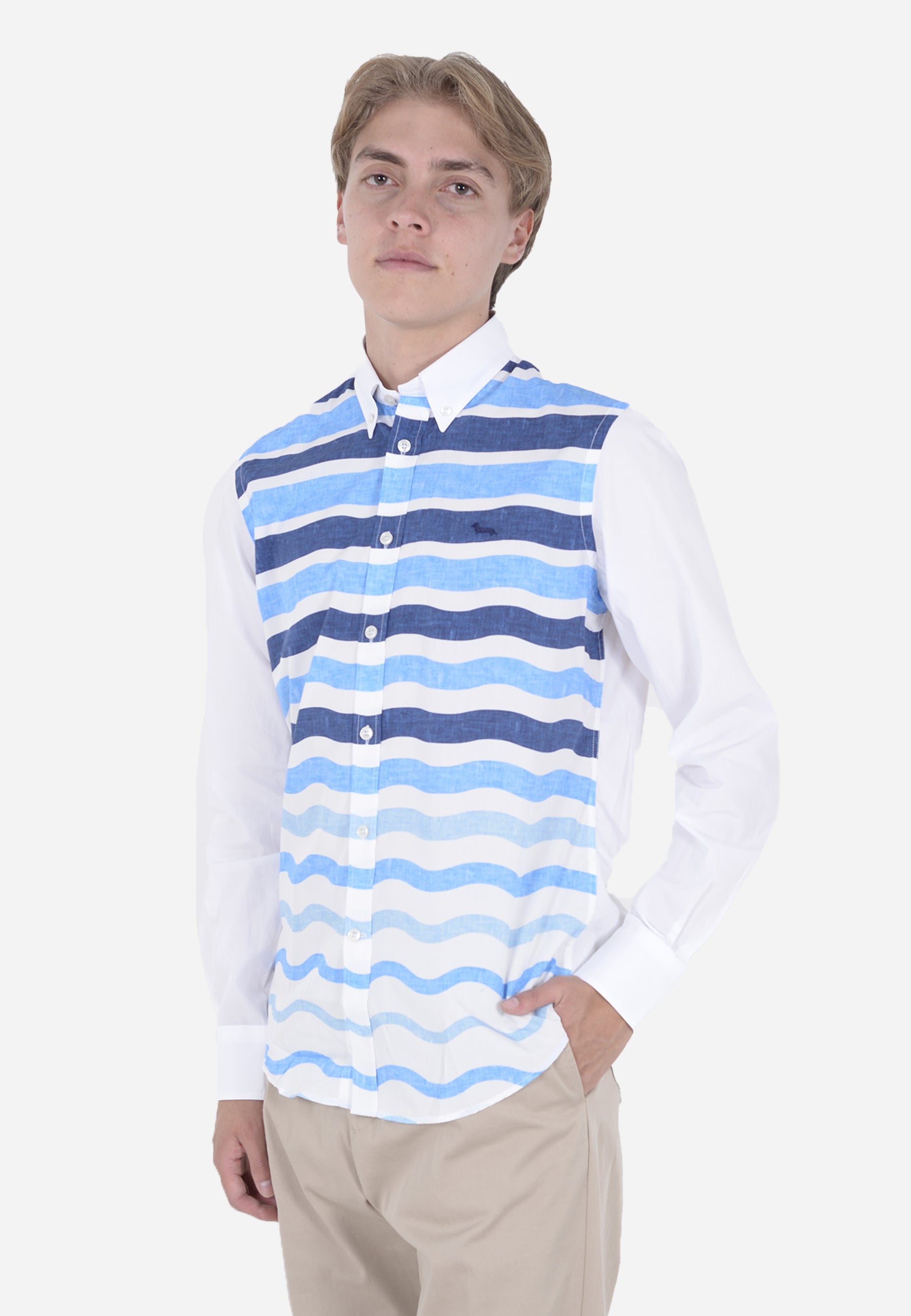 Camisa Hombre Diseño Degradado Marino H&B