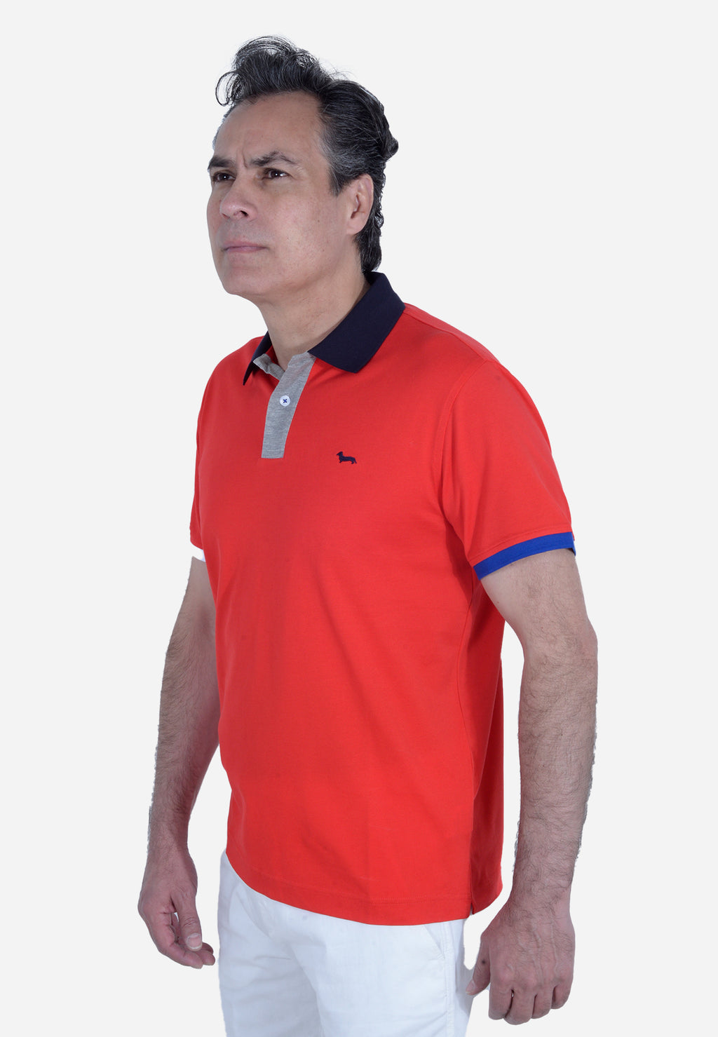 Camisa Polo Hombre Roja Con Su Logo H&B