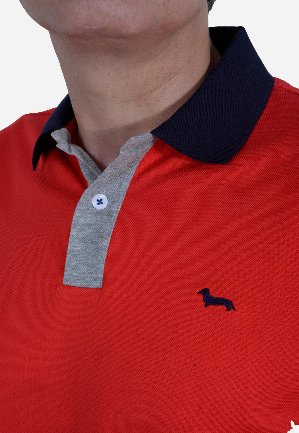 Camisa Polo Hombre Roja Con Su Logo H&B