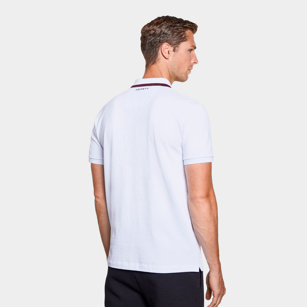 CAMISETA POLO HACKETT BLANCO 100% COTTON (HM563190)