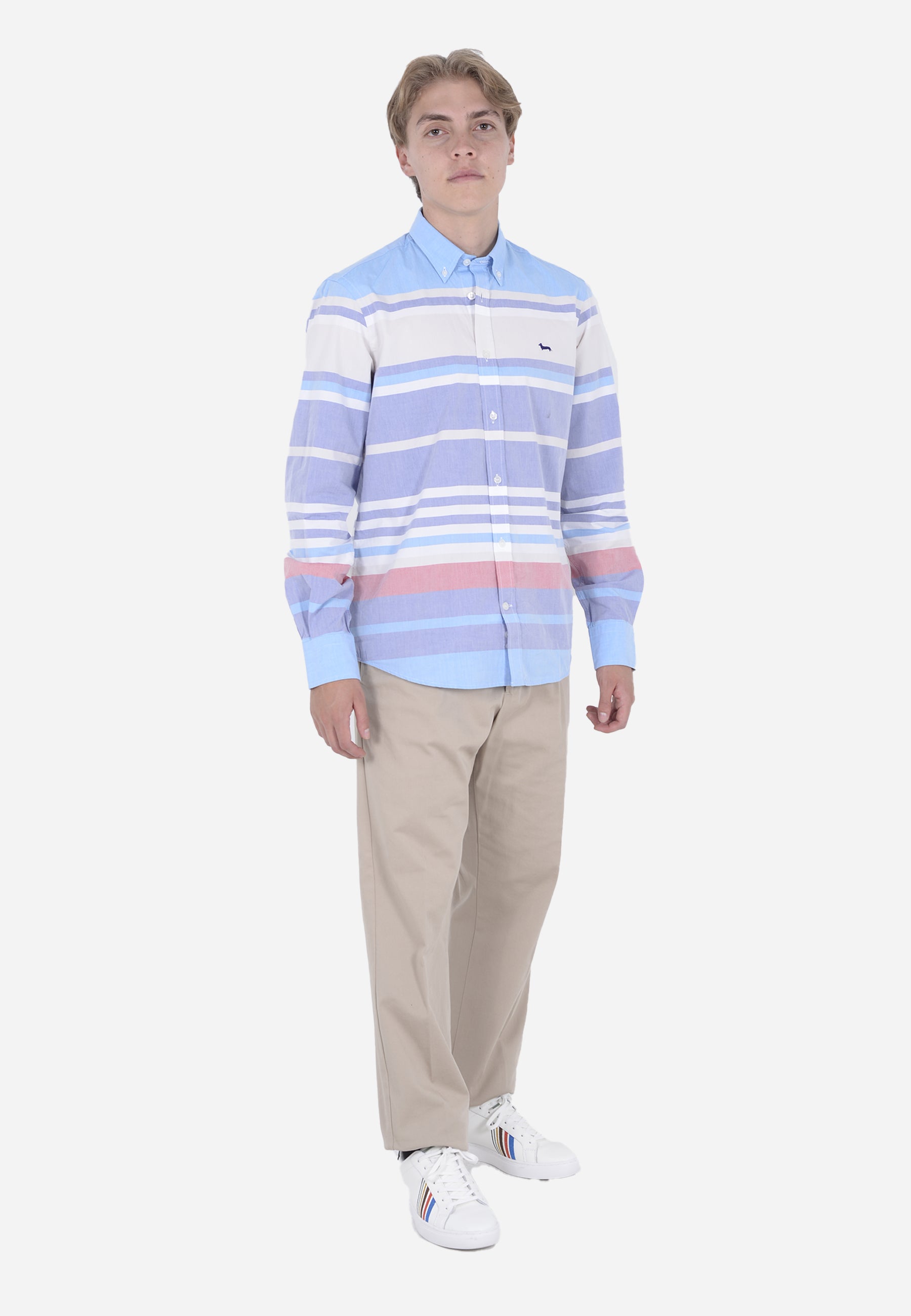 Camisa Rayas Pastel Hombre H&B