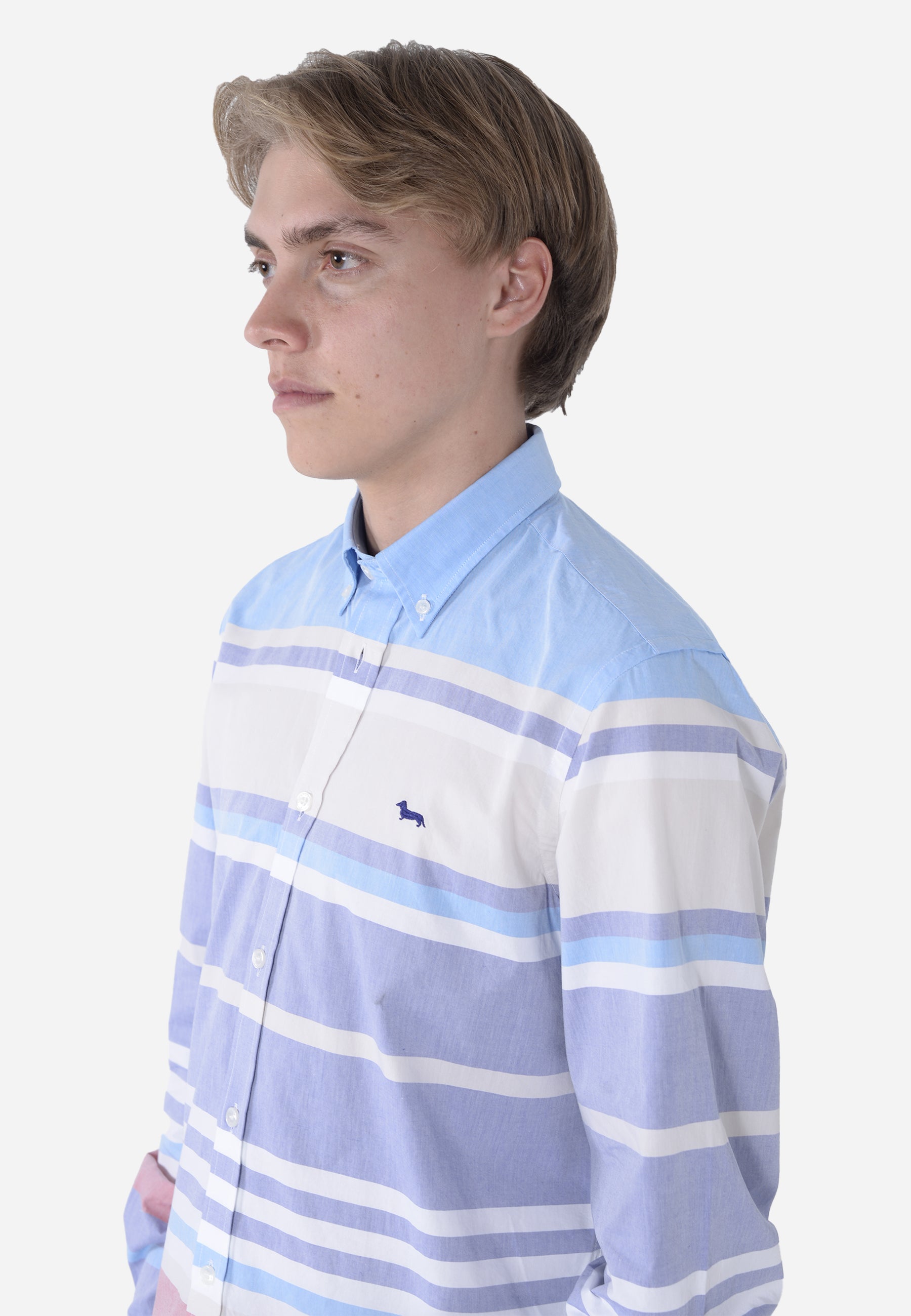 Camisa Rayas Pastel Hombre H&B