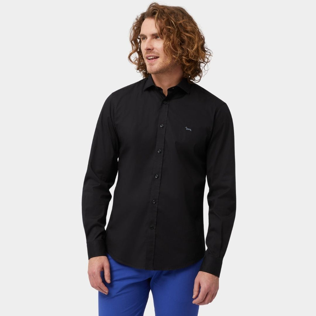 CAMISA HARMONT & BLAINE NEGRO ALGODÓN (CNL011012523I-999)