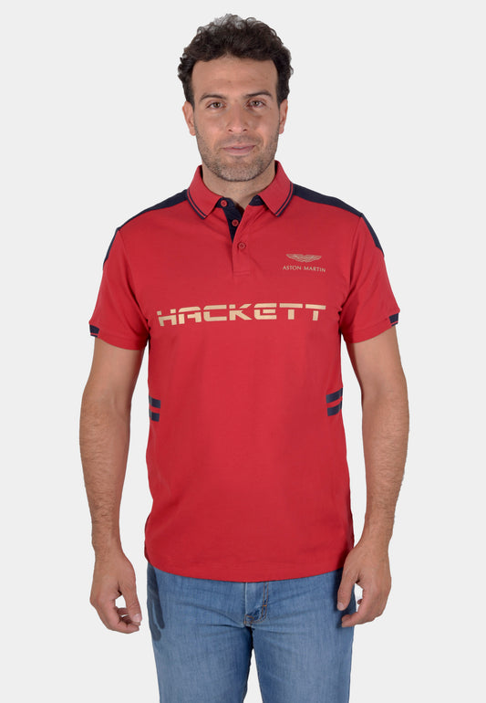 CAMISETA POLO HACKETT ROJO 97% COTTON, 3% ELASTANE (HM563053-2FT)