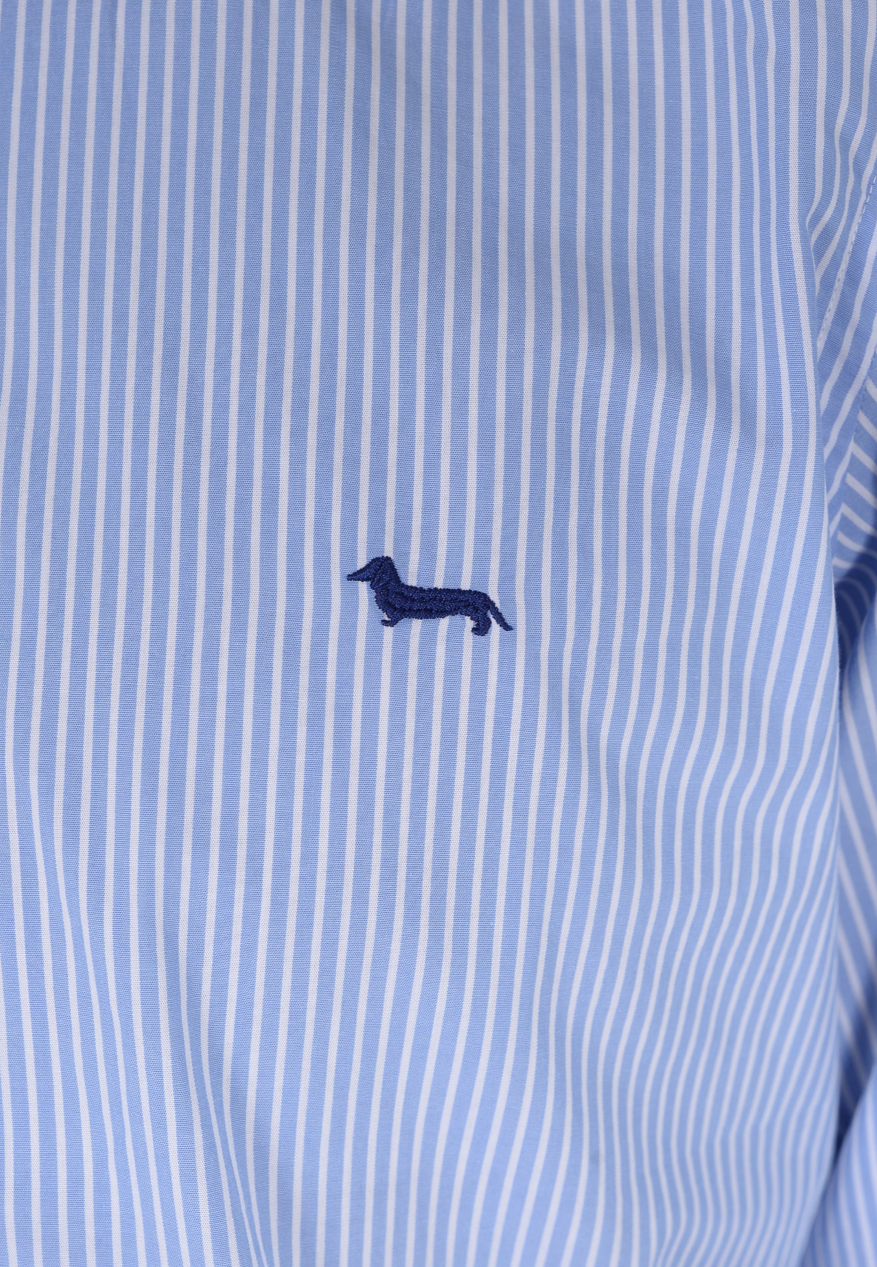 Camisa Clásica Celeste Rayas Verticales H&B