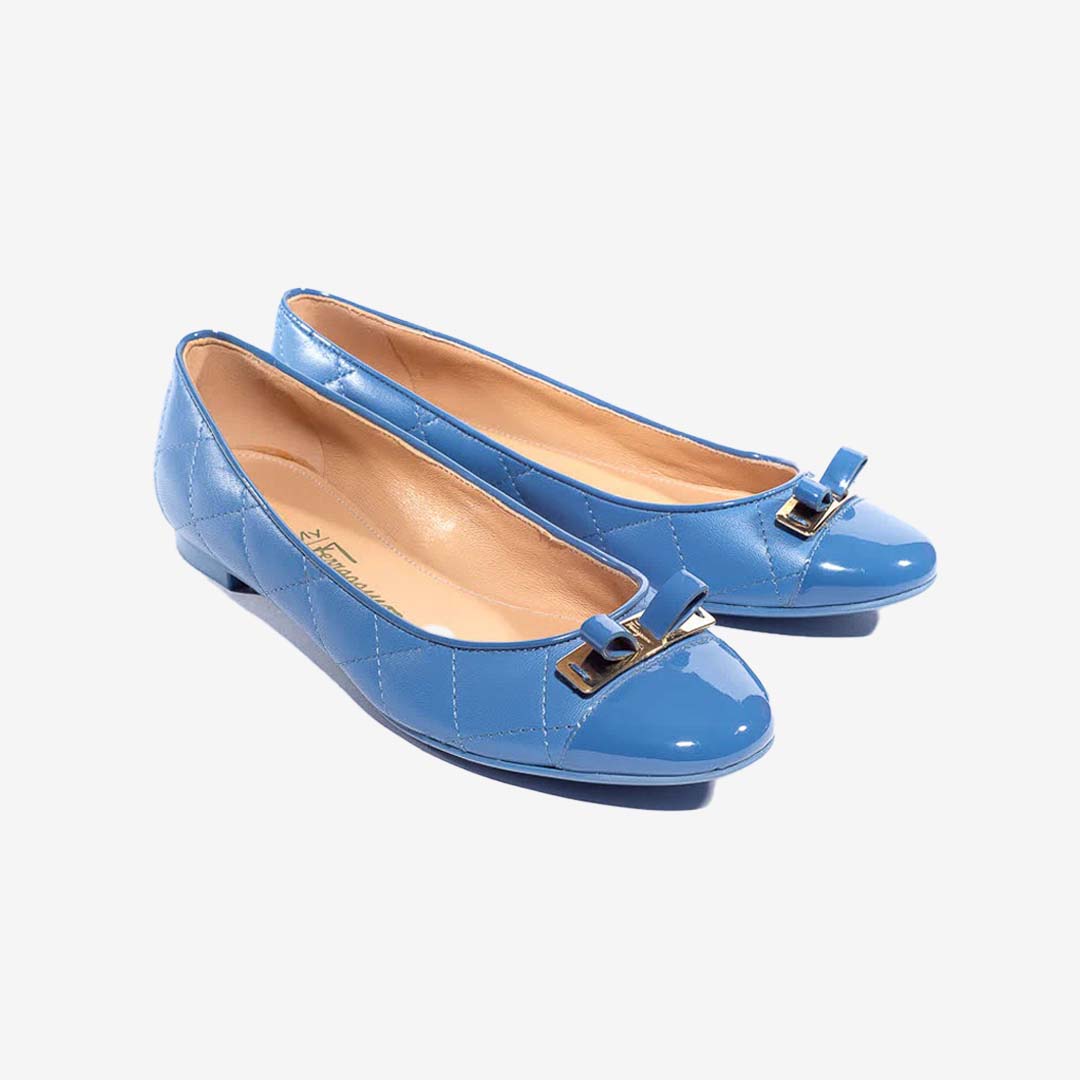 ZAPATO FERRAGAMO DAMA (587612-MY QUILTED-AZUL)