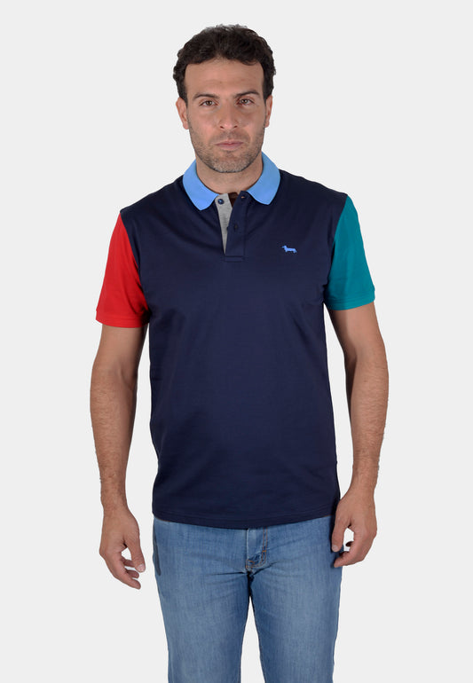 POLO COLOR BLOCK MM, 801 BLU NAVY (LRJ351021215-801)