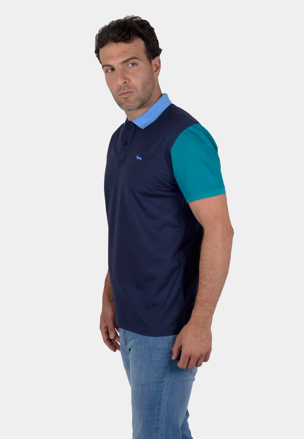 POLO COLOR BLOCK MM, 801 BLU NAVY (LRJ351021215-801)